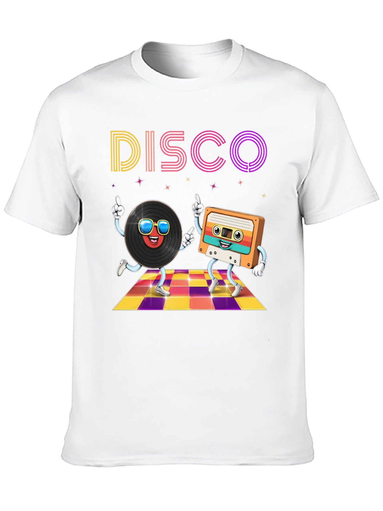 Disco Record & Cassette Graphic Tee