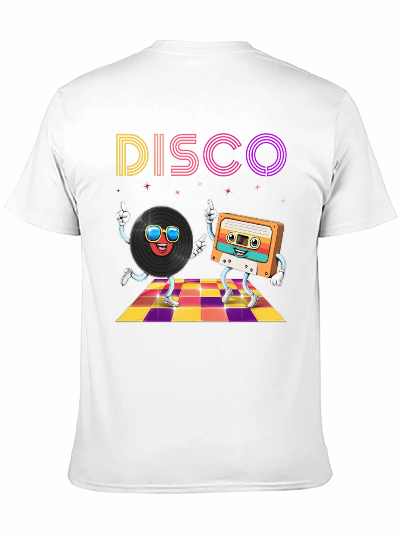 Disco Record & Cassette Graphic Tee