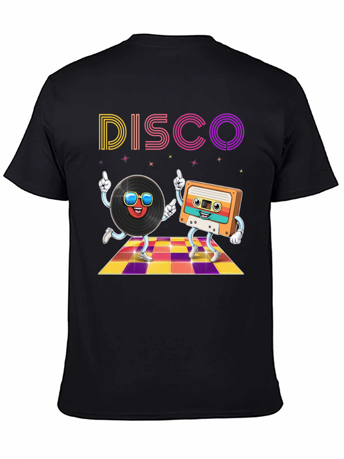 Disco Record & Cassette Graphic Tee