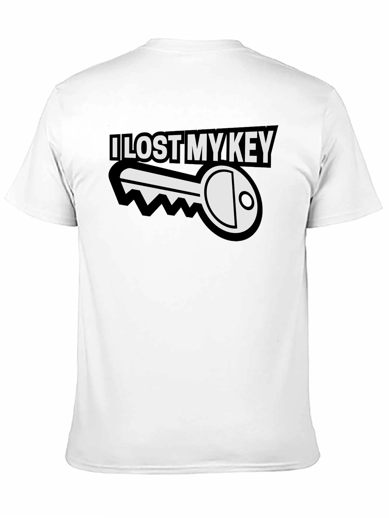I Lost My Key Funny Graphic T-Shirt - Black