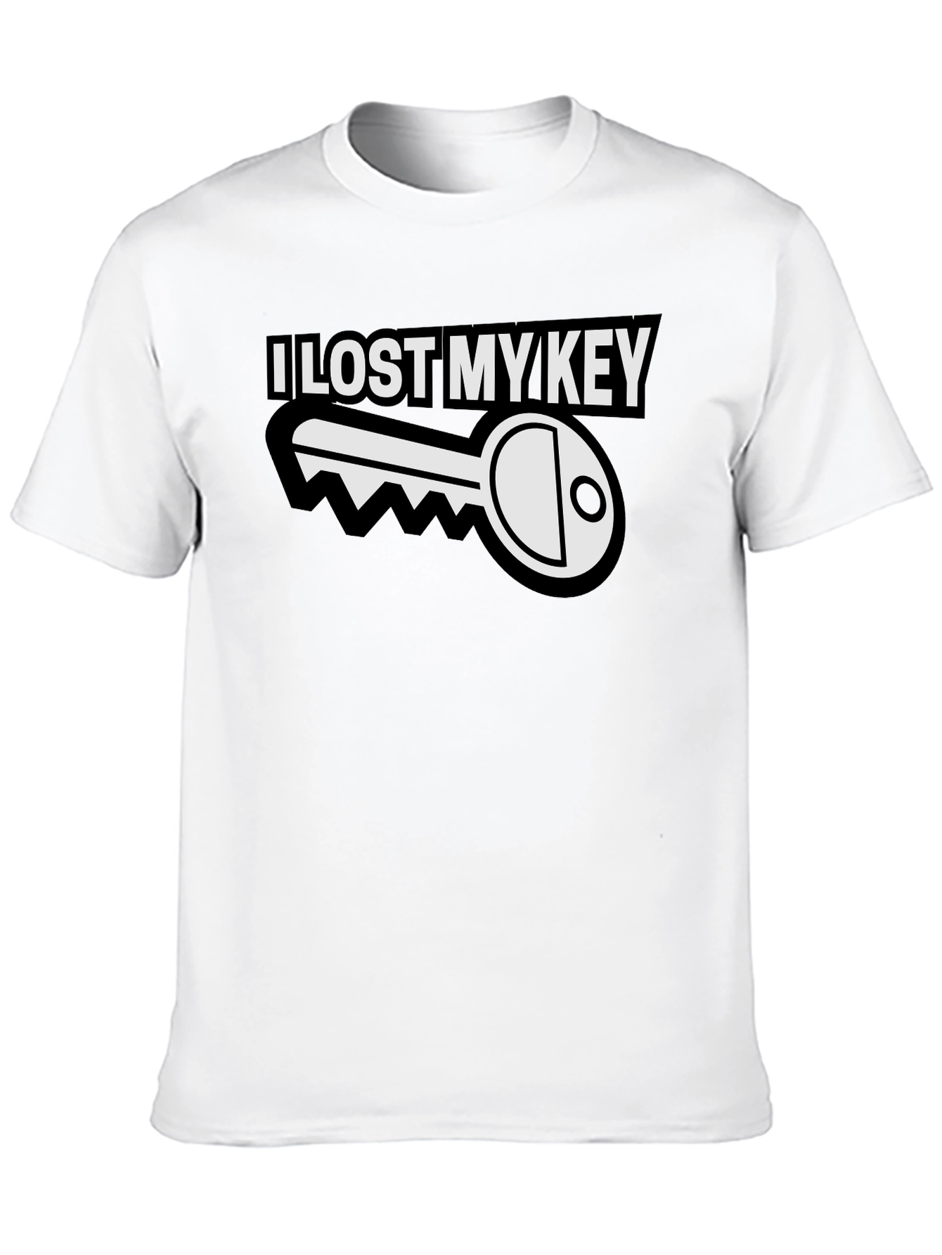 I Lost My Key Funny Graphic T-Shirt - Black