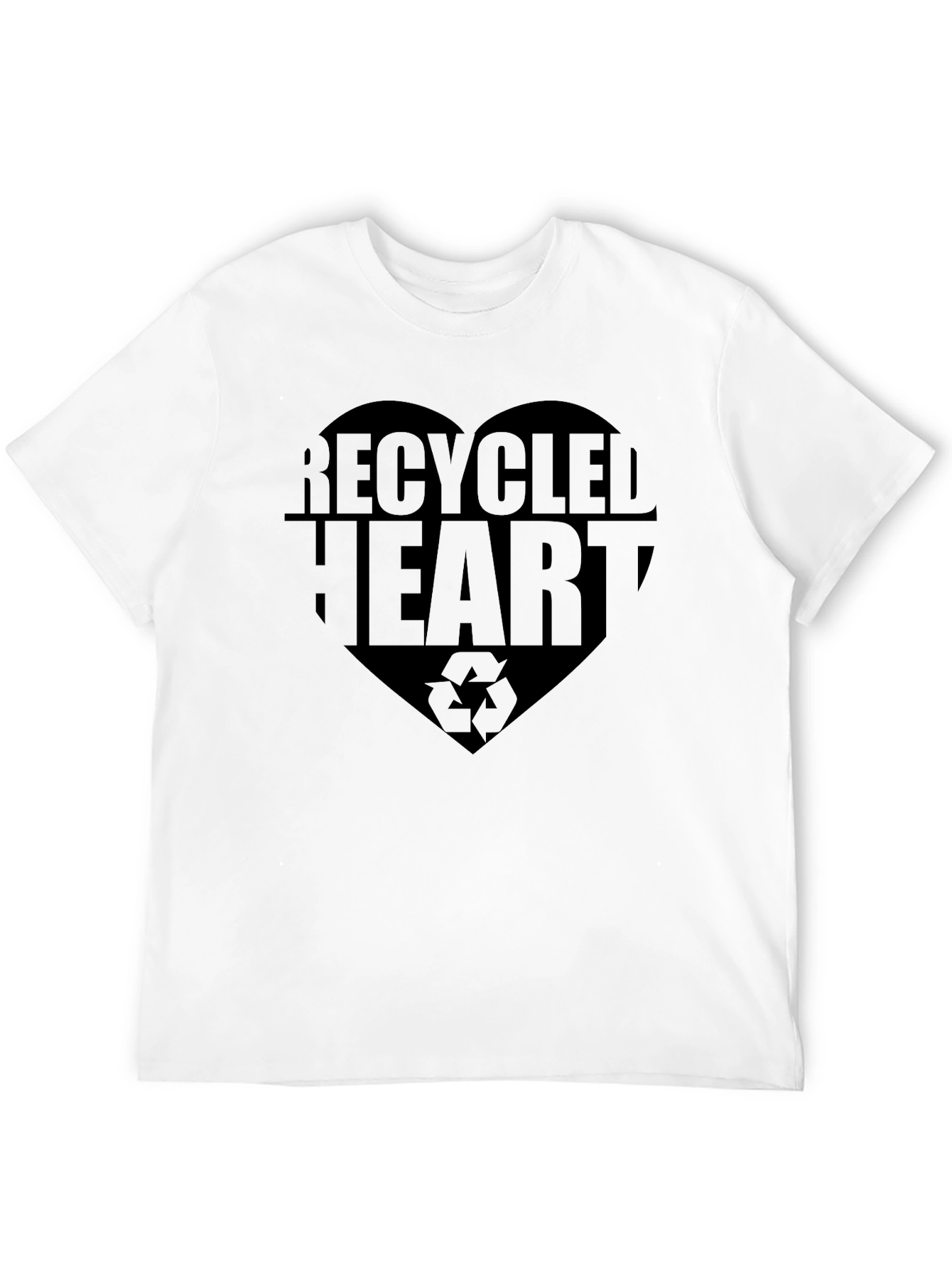 Recycled Heart Graphic Tee - Eco-Friendly Fashion