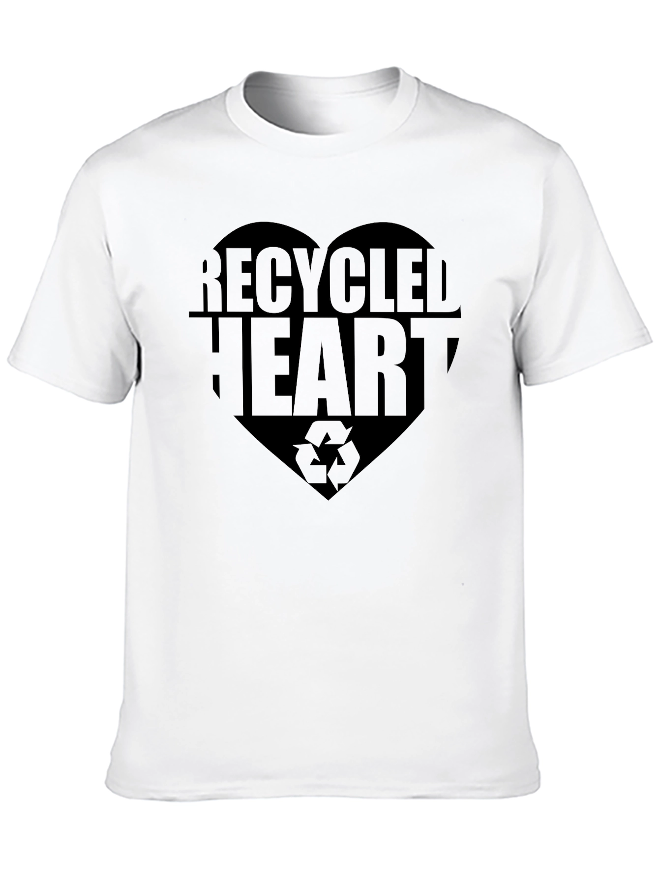 Recycled Heart Graphic Tee - Eco-Friendly Fashion