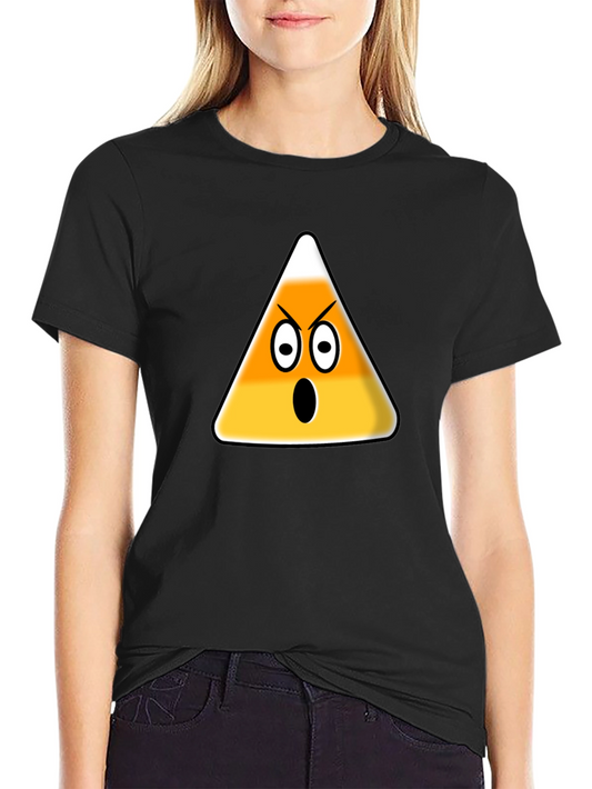 Angry Candy Corn Graphic T-Shirt - Halloween Fun