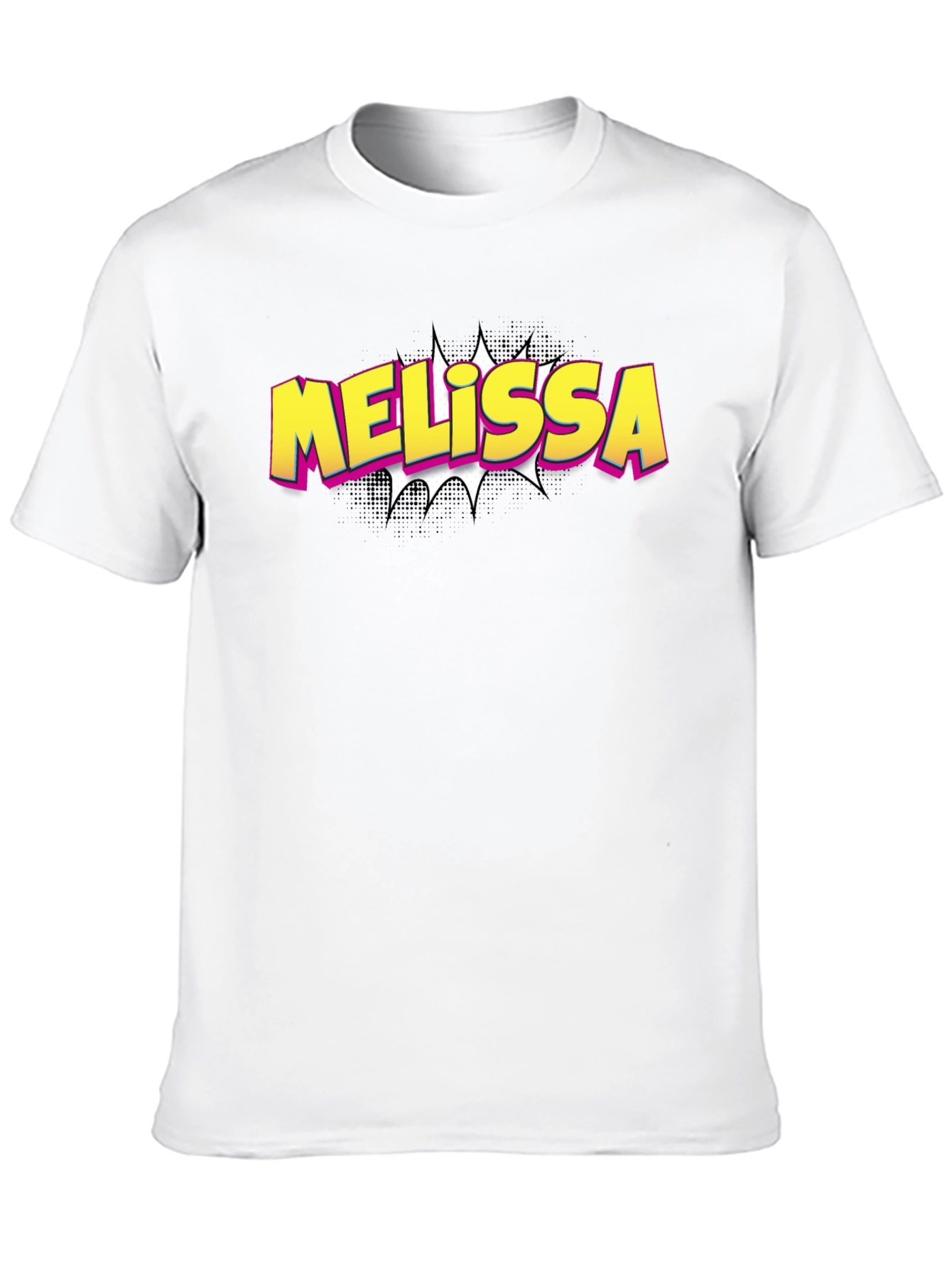Melissa Comic Style Graphic Tee - Black Cotton Blend
