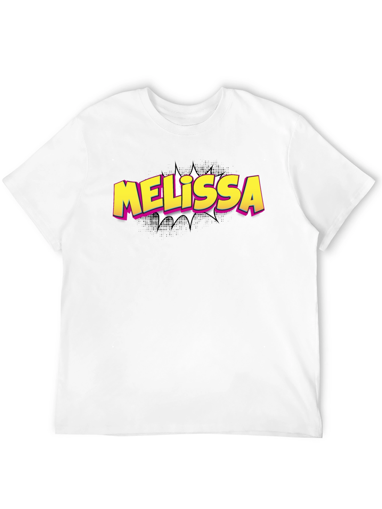 Melissa Comic Style Graphic Tee - Black Cotton Blend