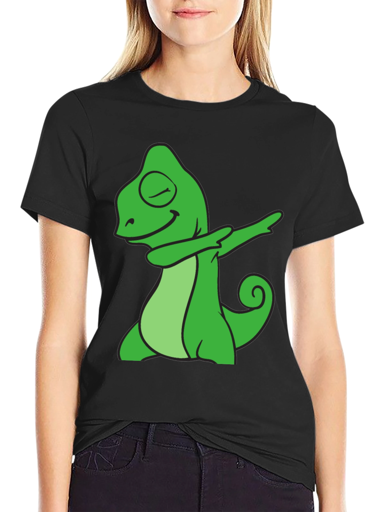 Dabbing Chameleon T-Shirt - Cool Graphic Tee