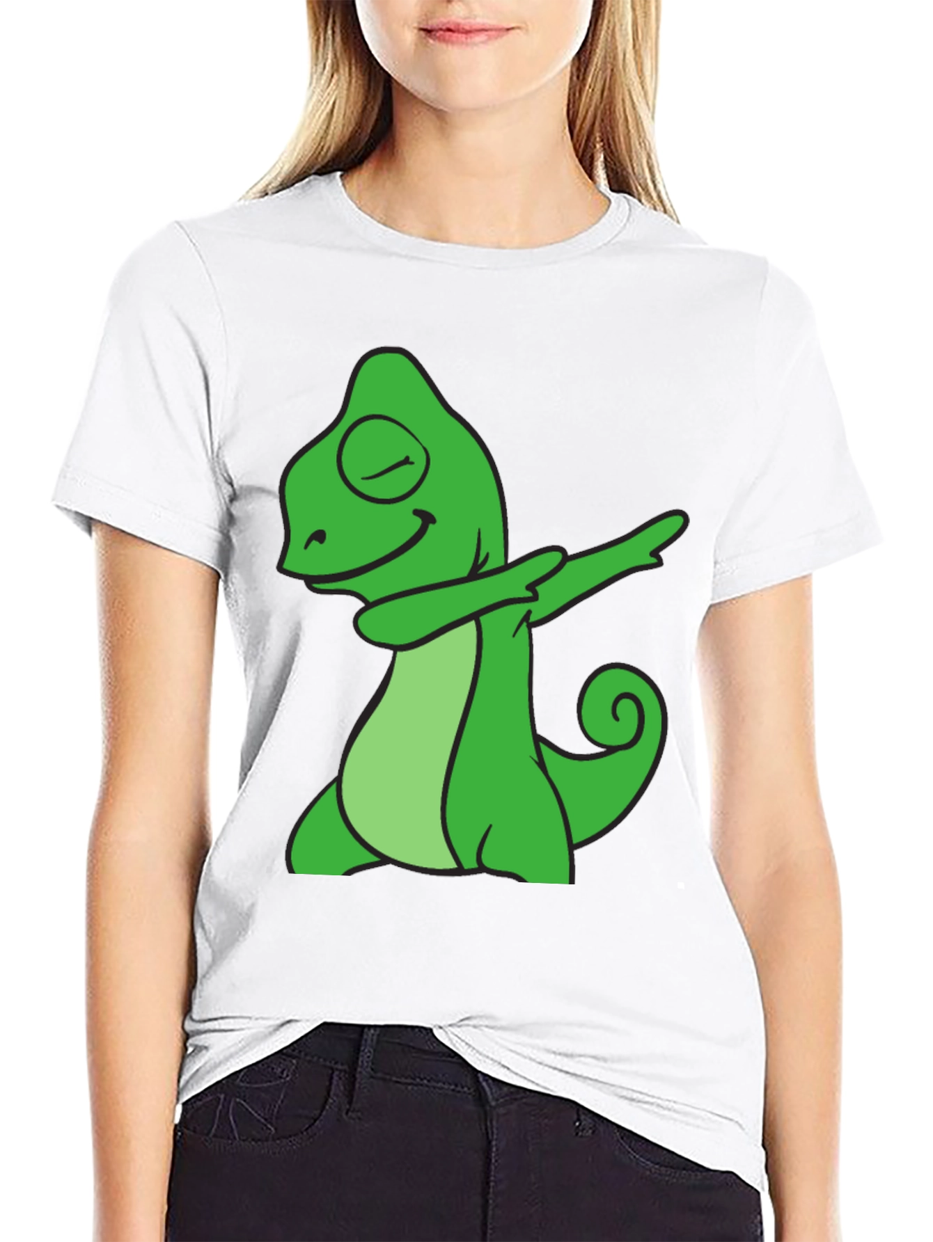 Dabbing Chameleon T-Shirt - Cool Graphic Tee