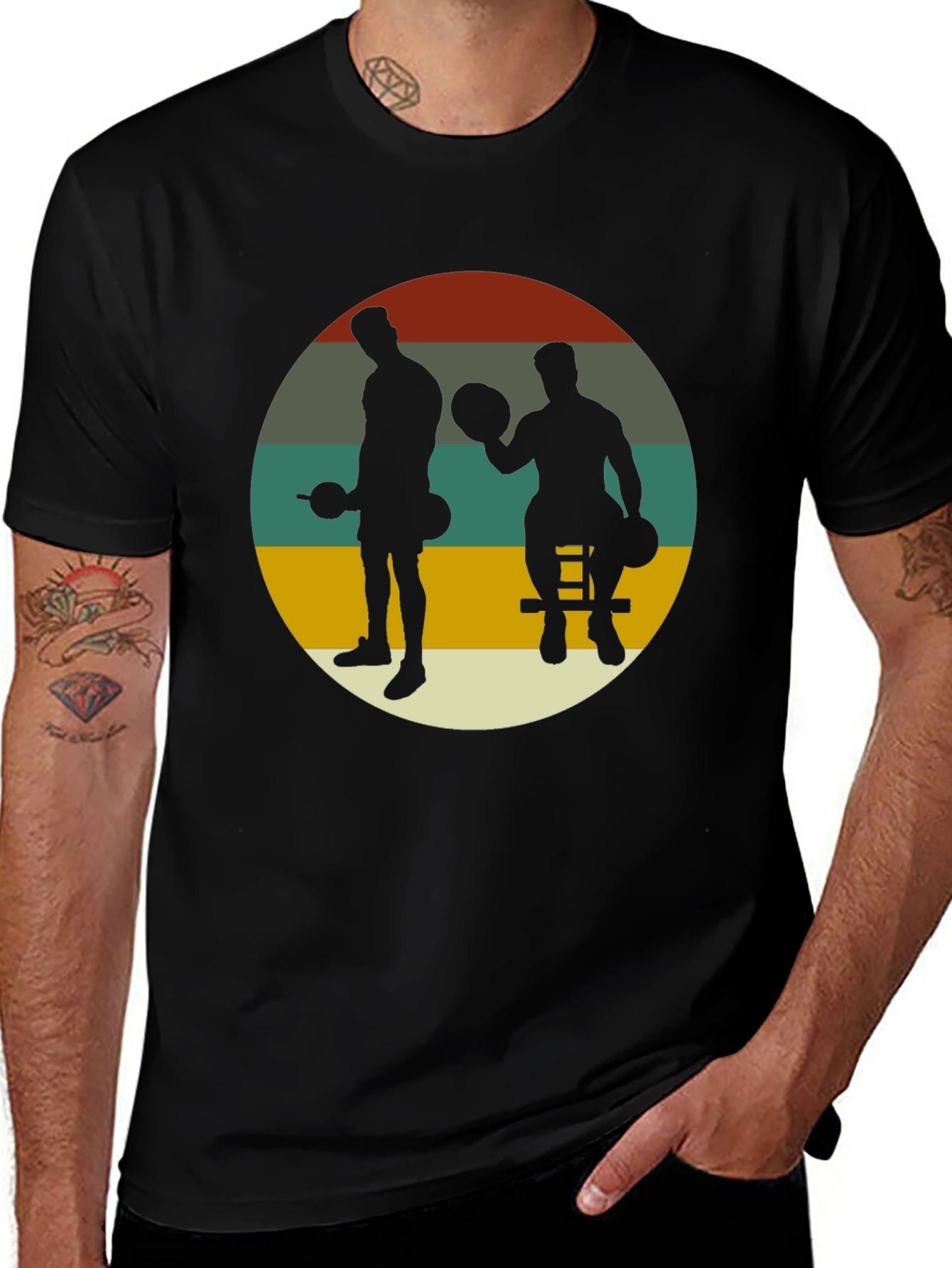 Retro Gym Black T-Shirt