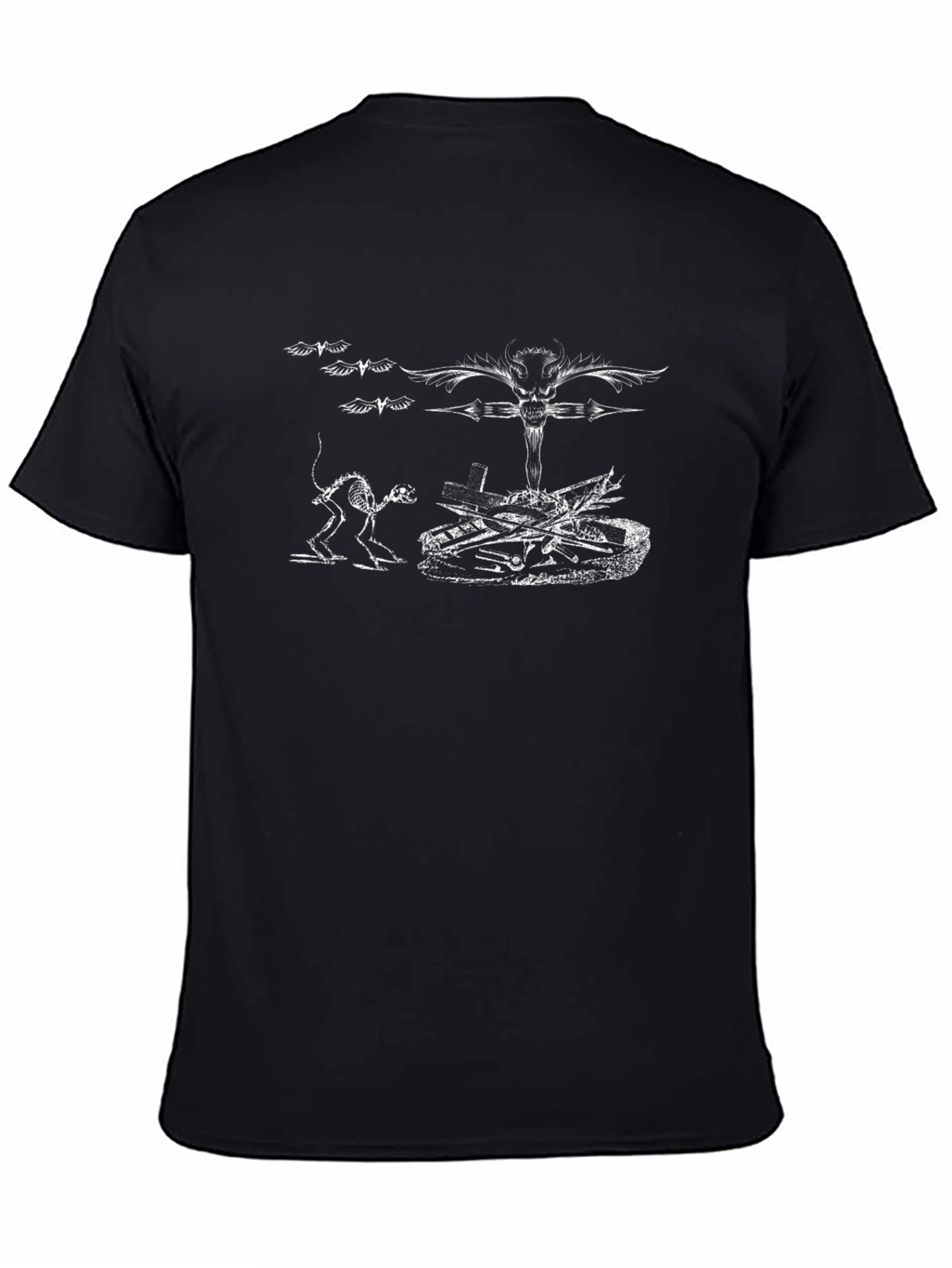 Skull & Bones Graphic Tee - Black