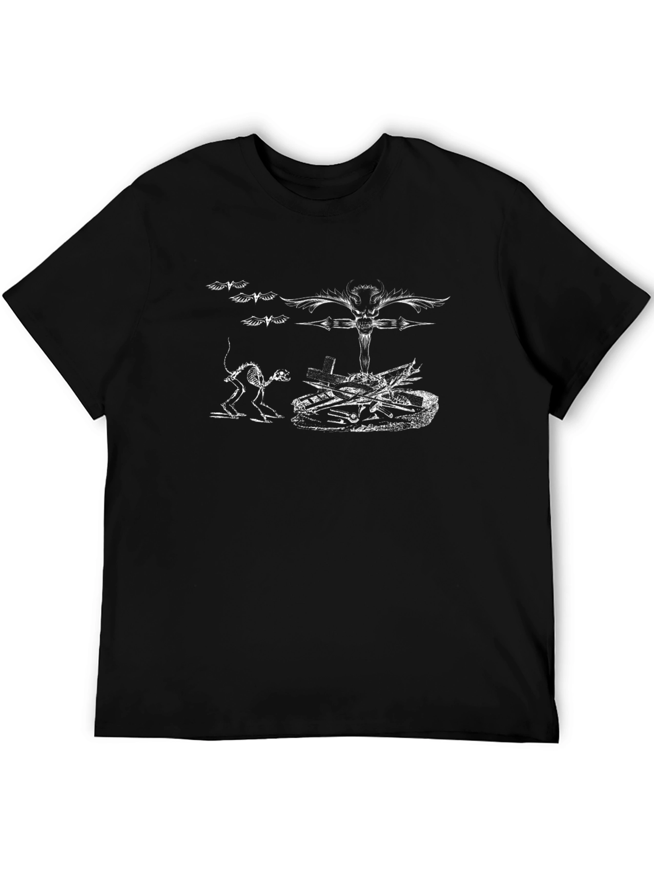 Skull & Bones Graphic Tee - Black