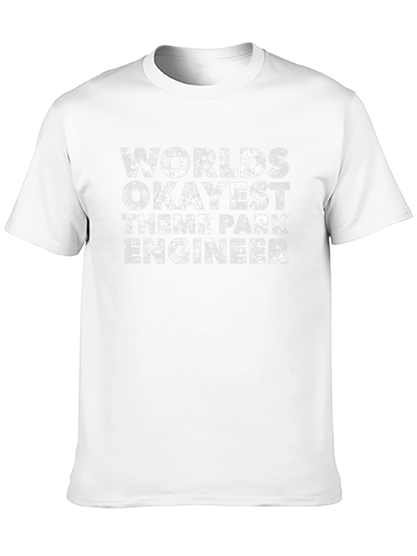 Worlds Okayest Theme Park Engineer Black T-Shirt