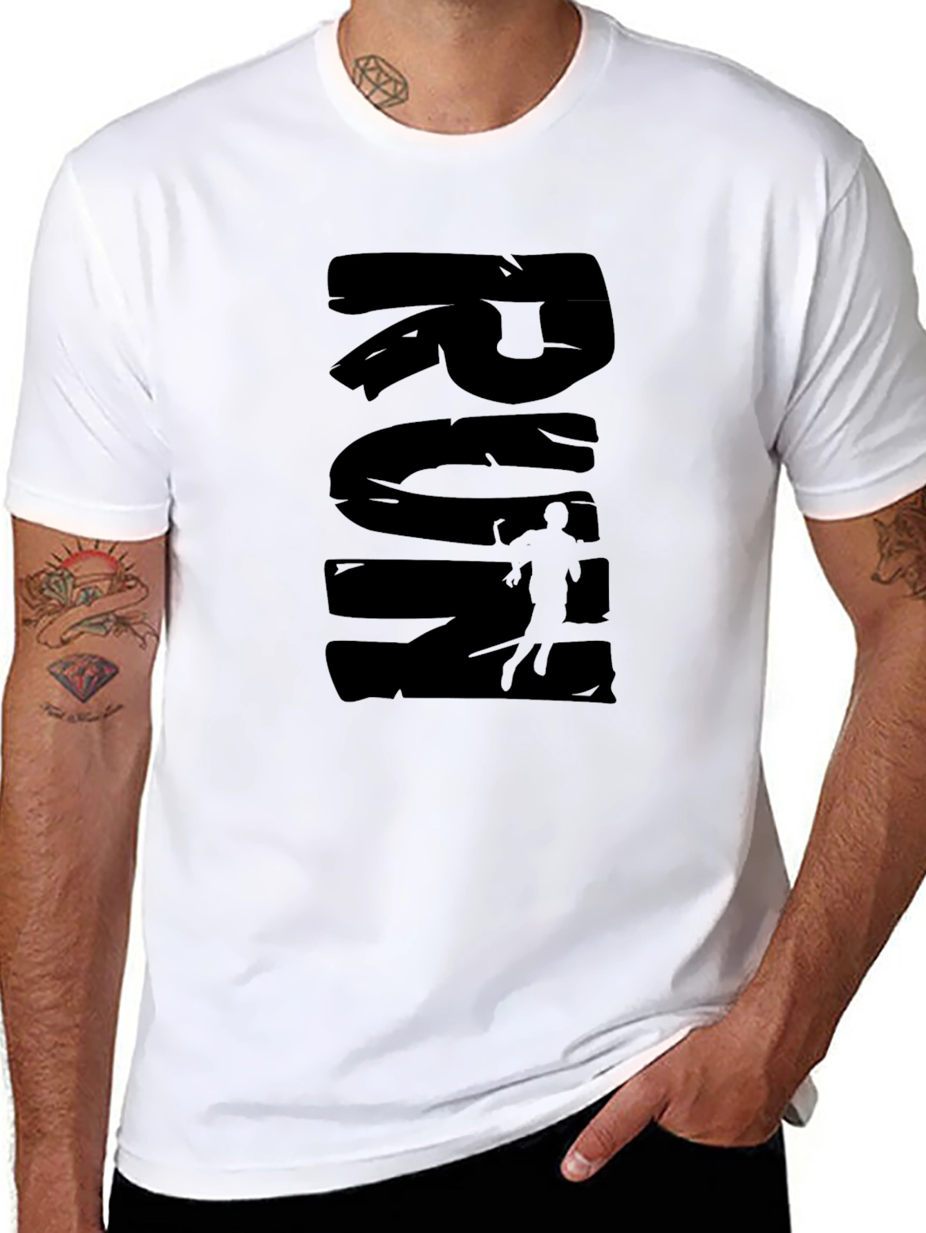 Run Graphic T-Shirt - Athlete Design Casual Wear