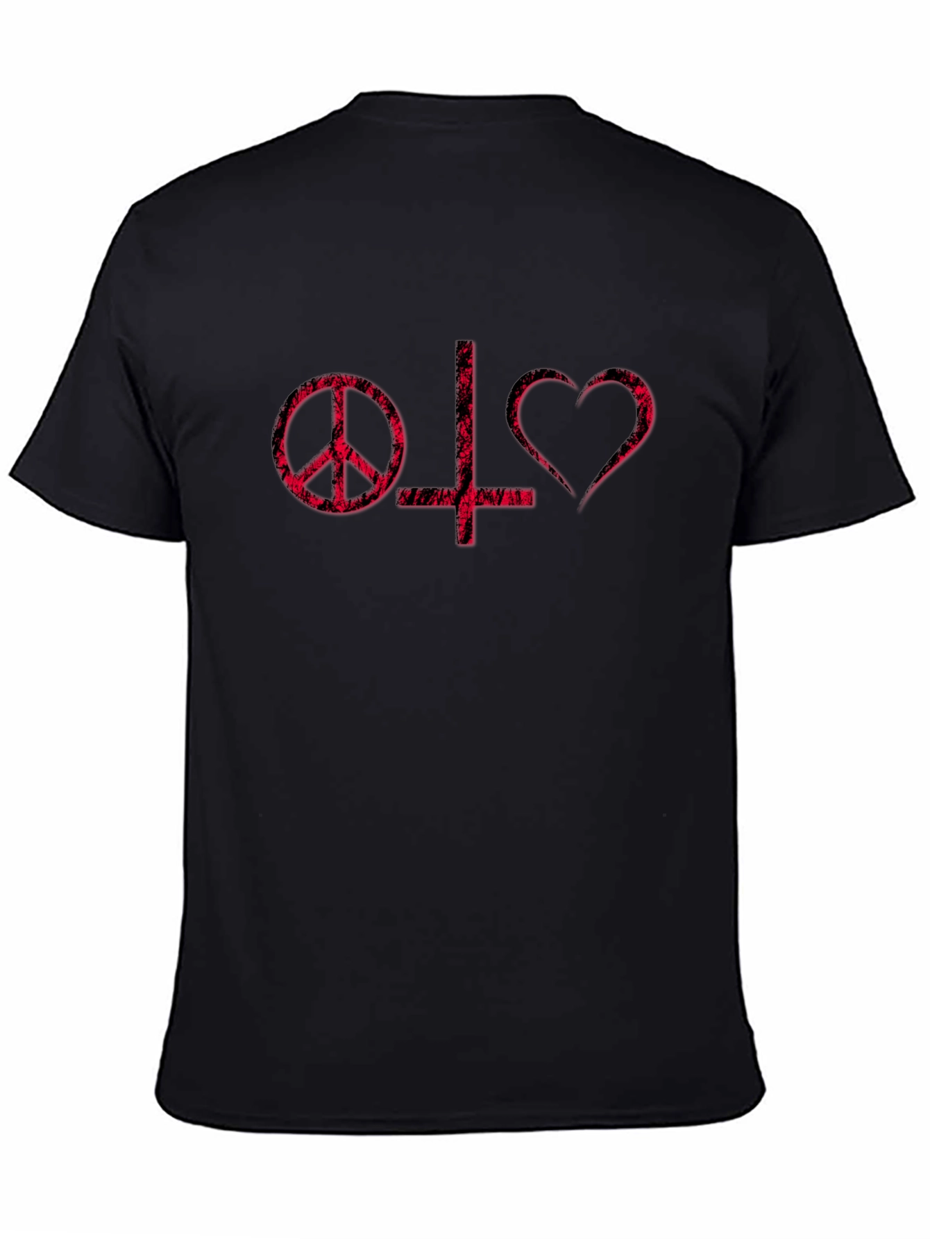 Peace Love Satan Black T-Shirt