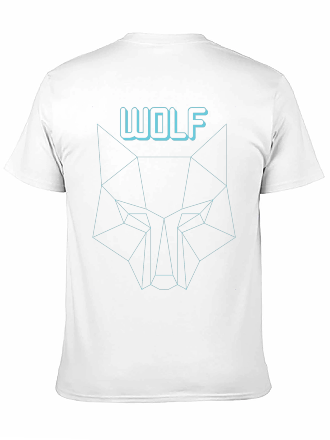 Geometric Wolf Graphic Tee - Modern Mens Shirt