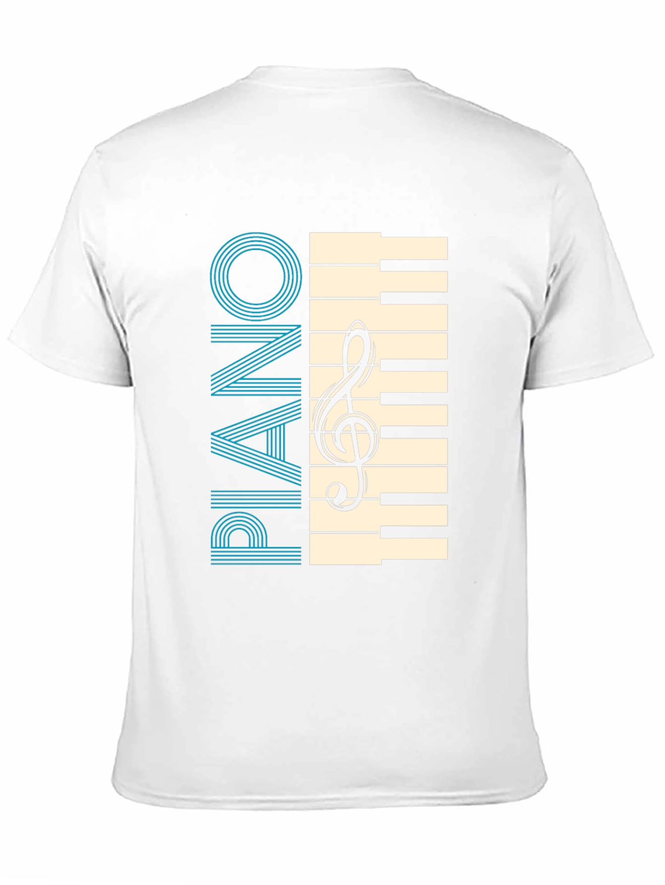 Piano Keys & Clef Graphic T-Shirt - Musicians Style