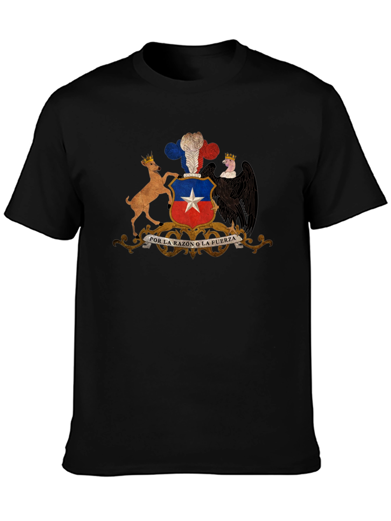 Chile Coat of Arms T-Shirt - Black