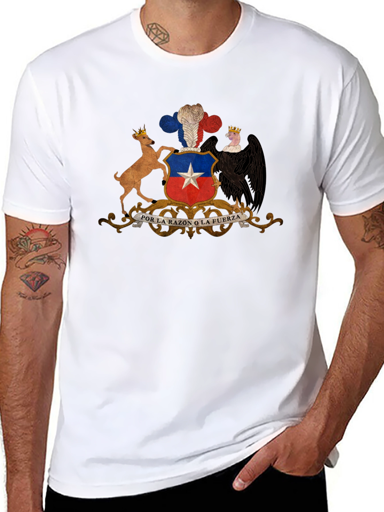 Chile Coat of Arms T-Shirt - Black