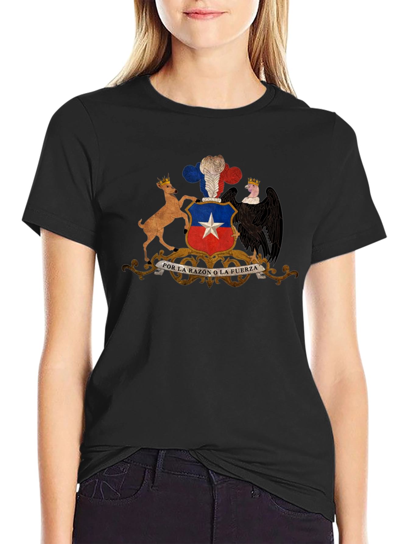 Chile Coat of Arms T-Shirt - Black
