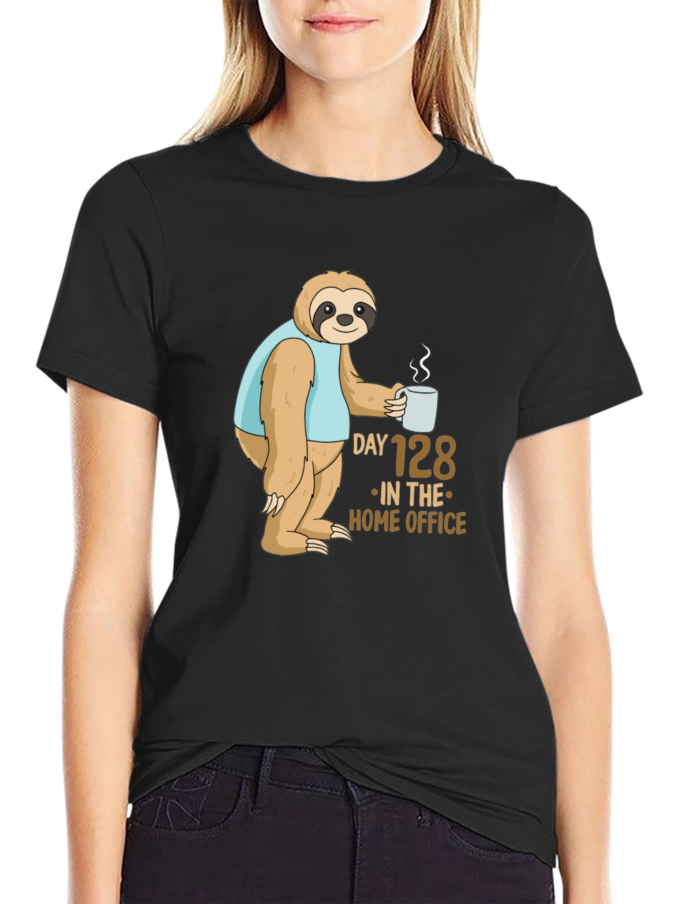 Sloth Day 128 Home Office T-Shirt