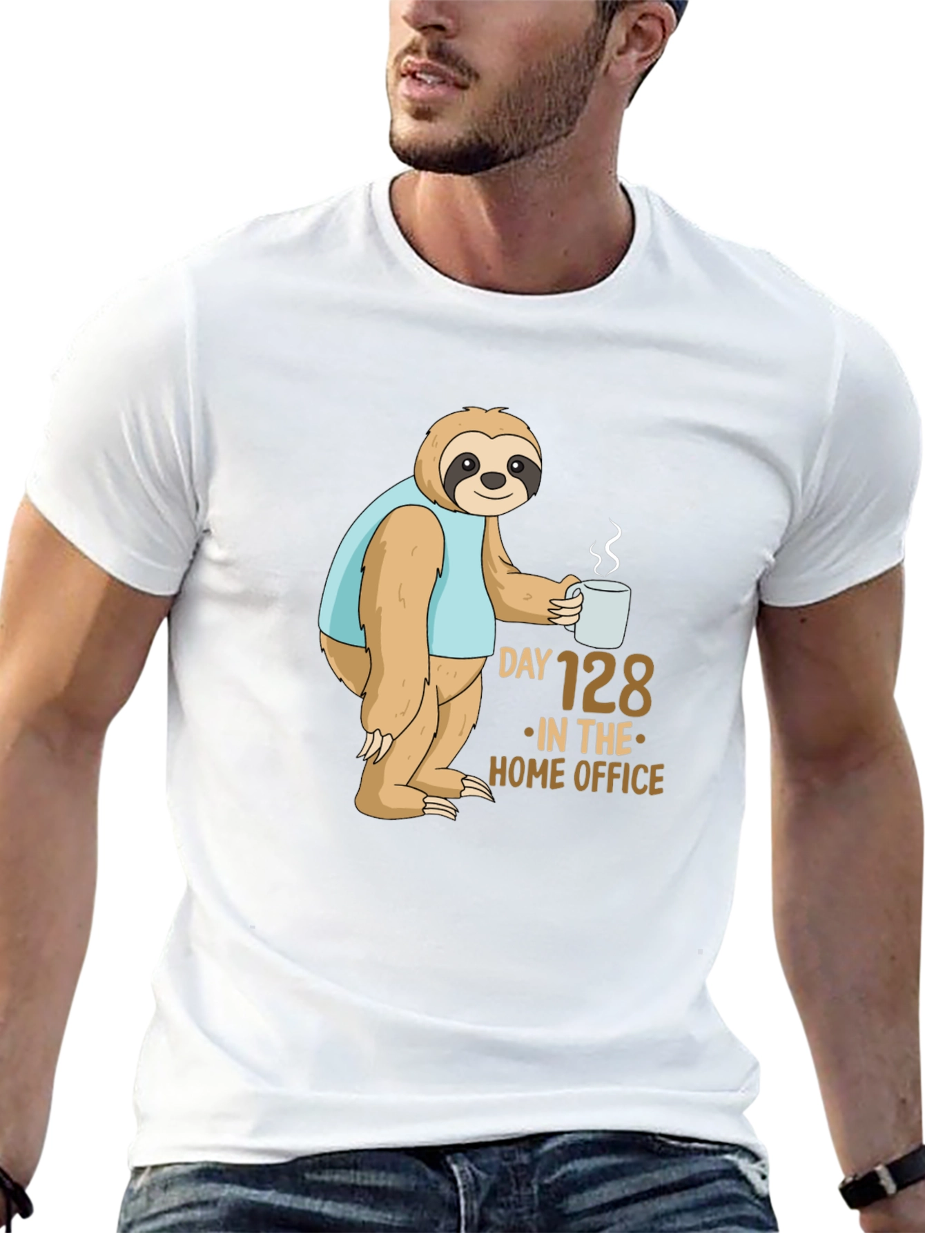 Sloth Day 128 Home Office T-Shirt