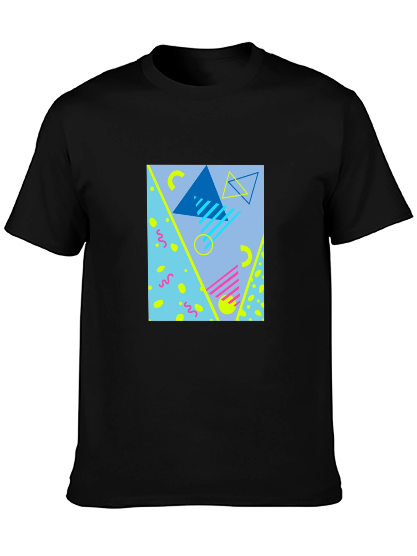 Retro 90s Style Graphic T-Shirt - Black