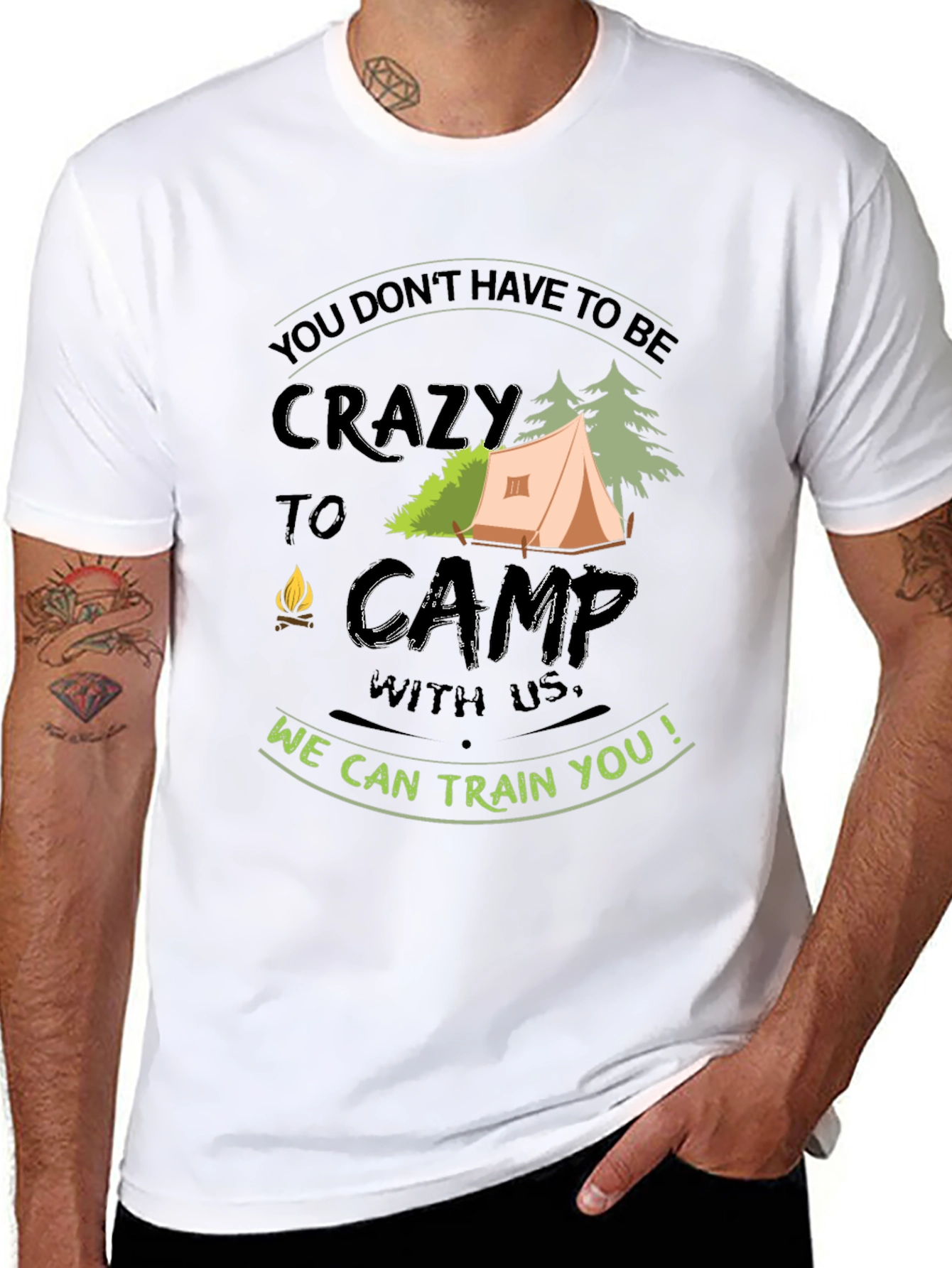 Crazy to Camp T-Shirt - Camping Adventure Tee