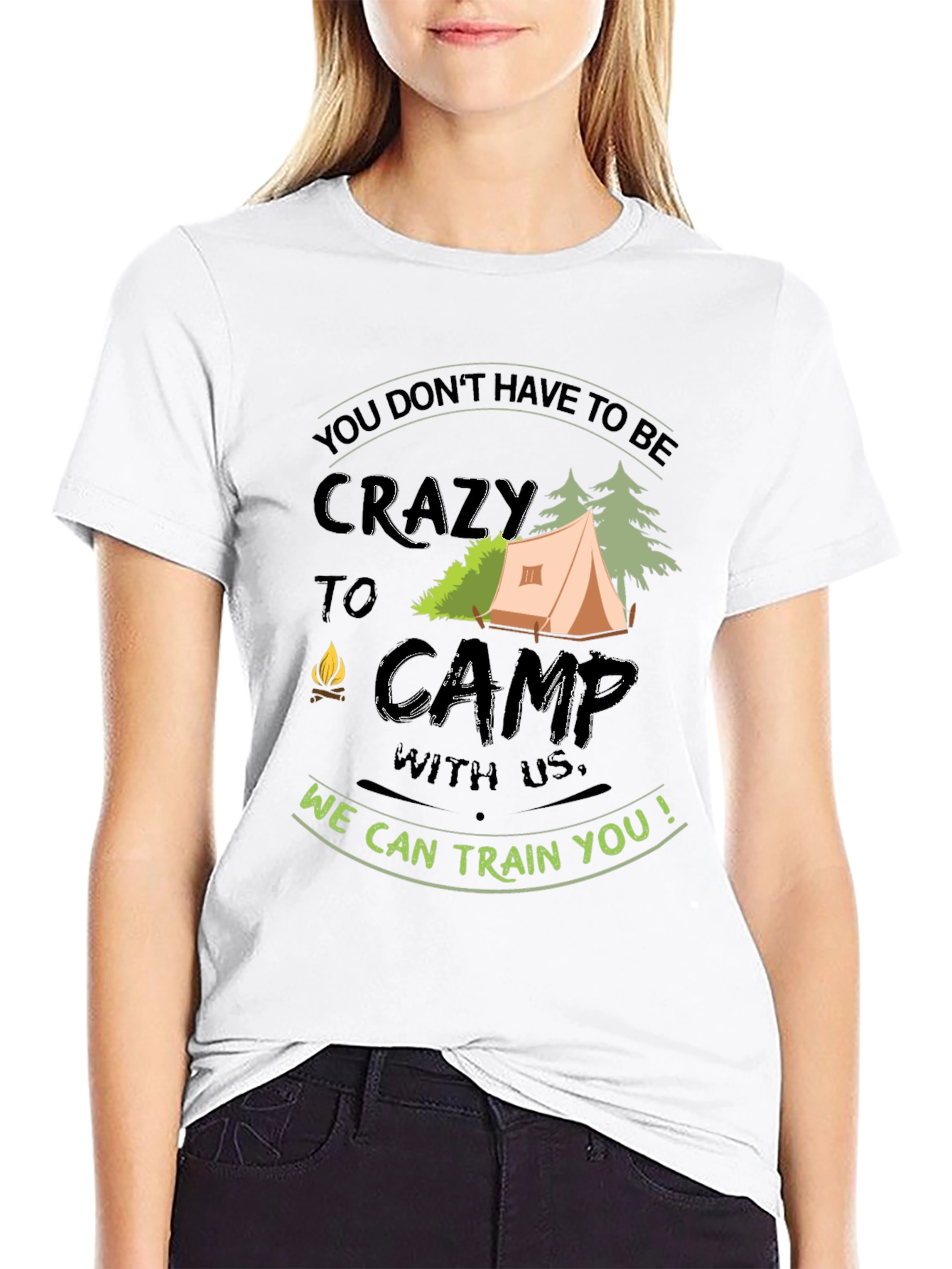 Crazy to Camp T-Shirt - Camping Adventure Tee