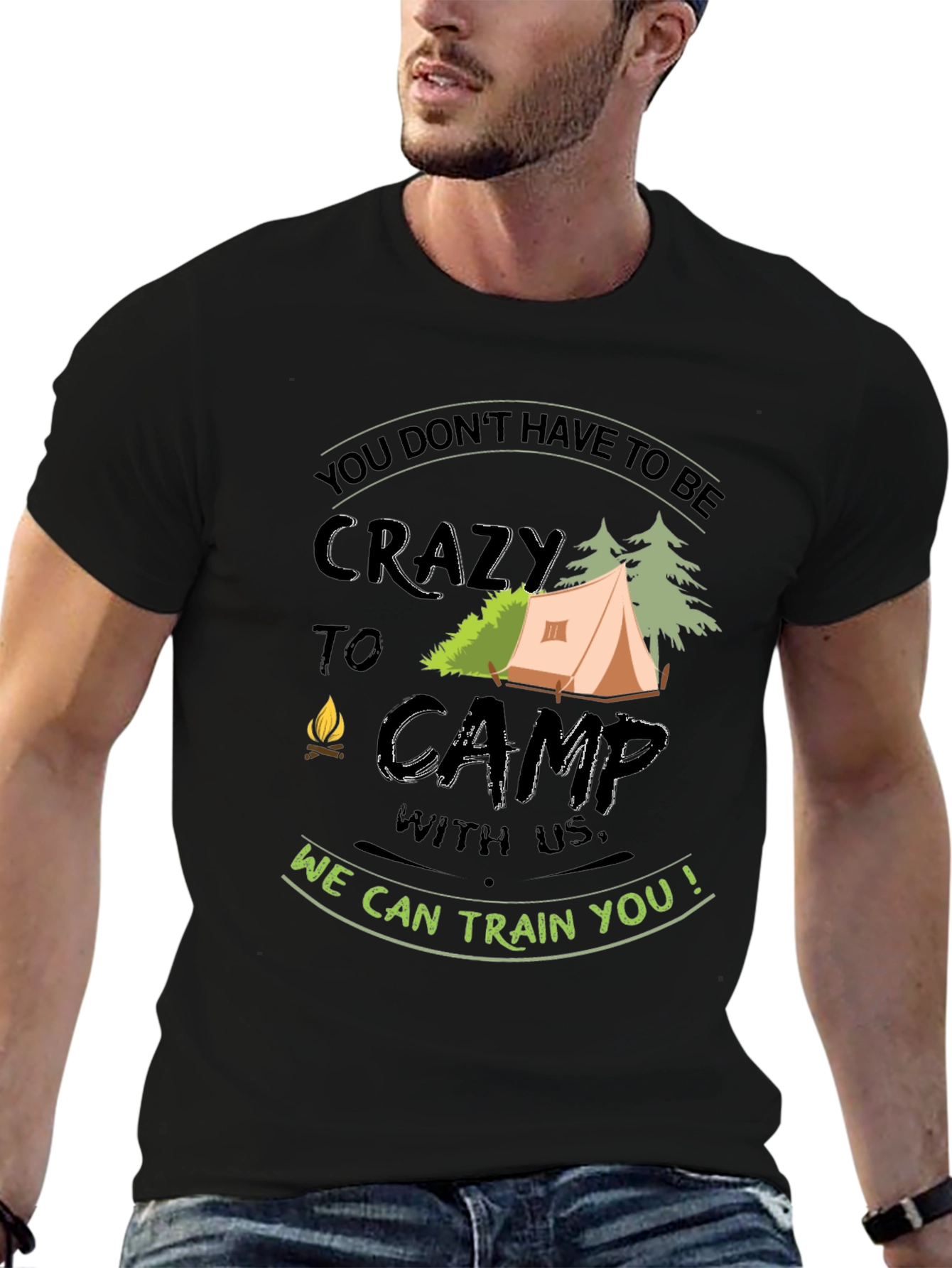 Crazy to Camp T-Shirt - Camping Adventure Tee