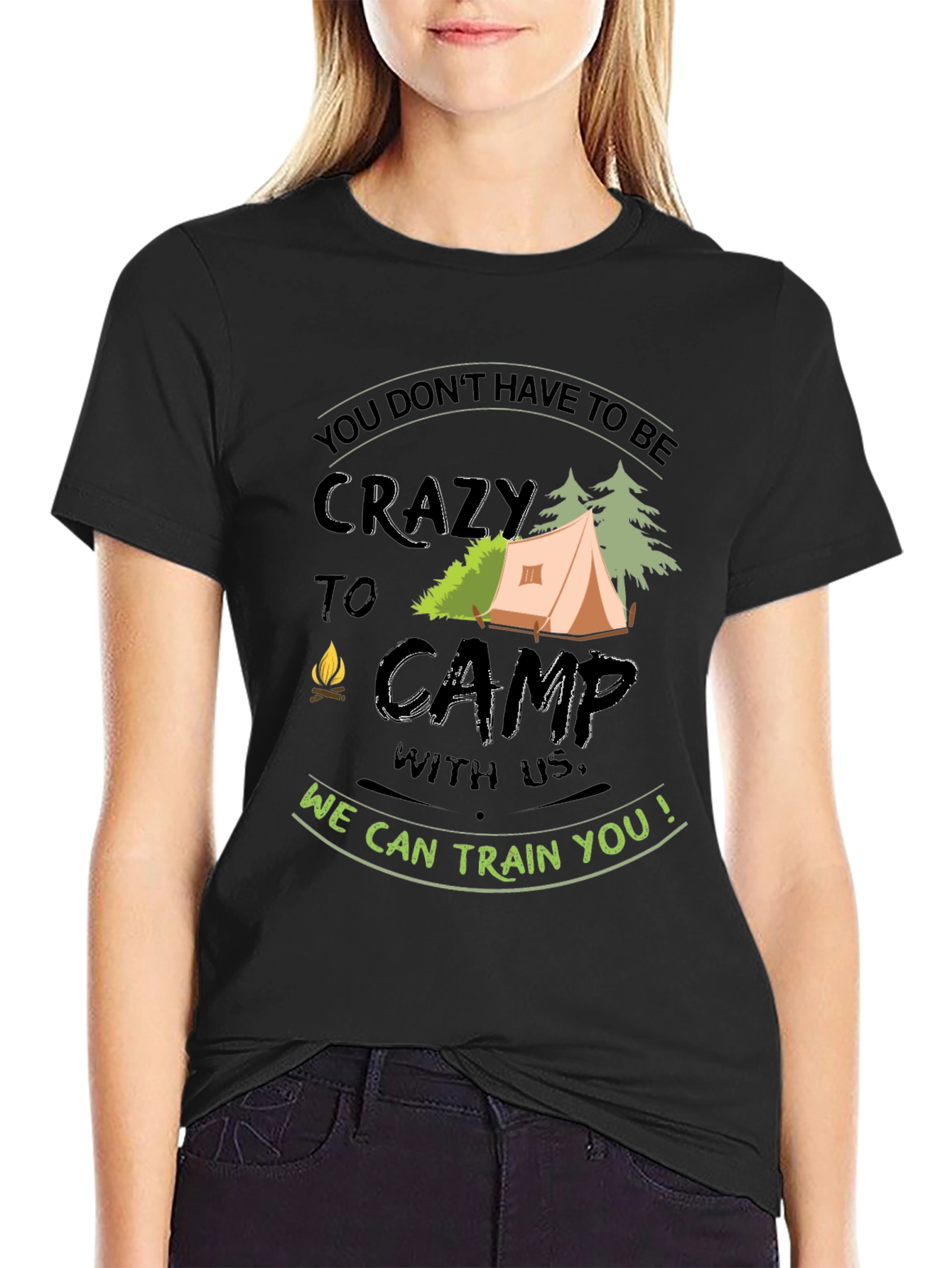 Crazy to Camp T-Shirt - Camping Adventure Tee
