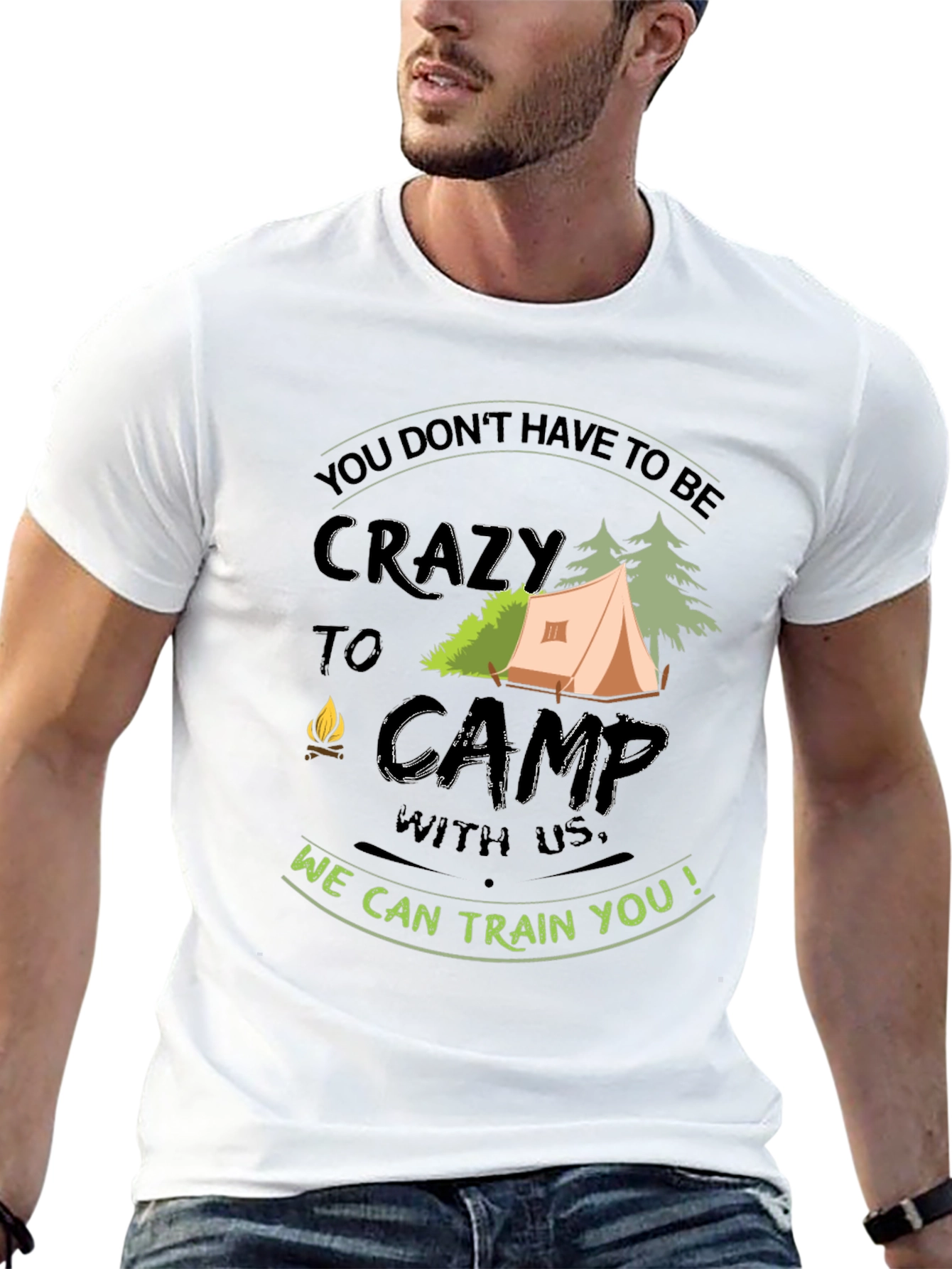 Crazy to Camp T-Shirt - Camping Adventure Tee