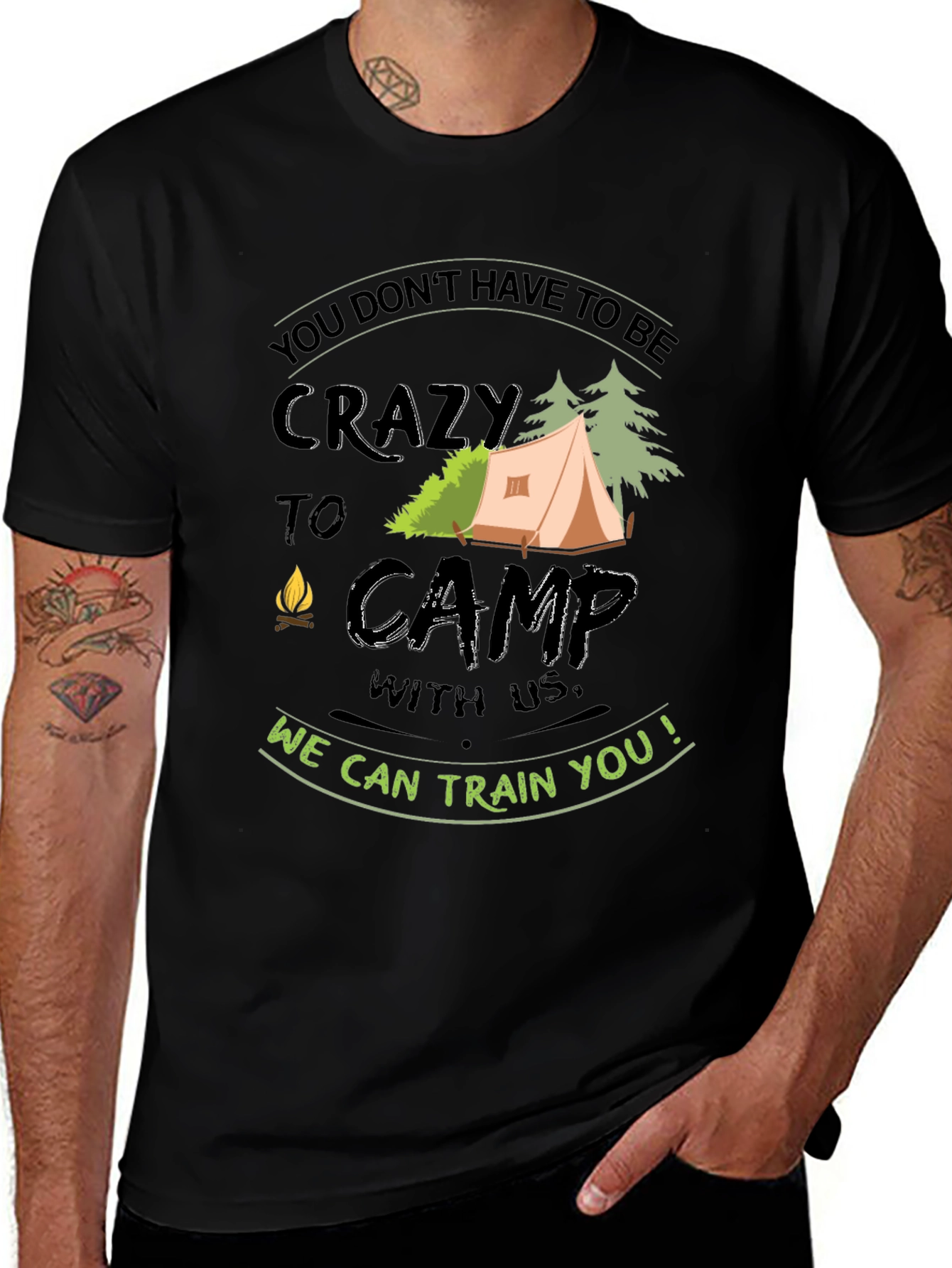 Crazy to Camp T-Shirt - Camping Adventure Tee