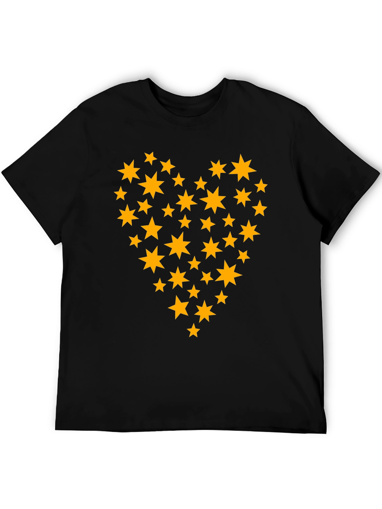 Star Heart Graphic Tee - Stylish Black T-Shirt