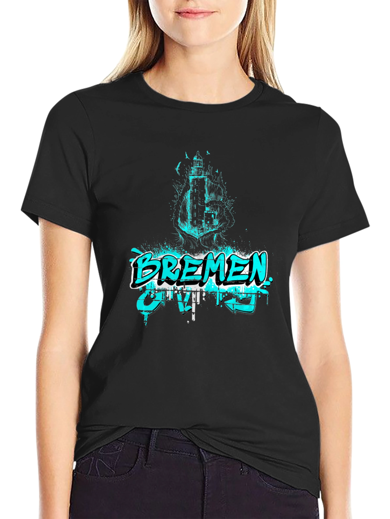 Bremen City Mens Graphic T-Shirt - Black