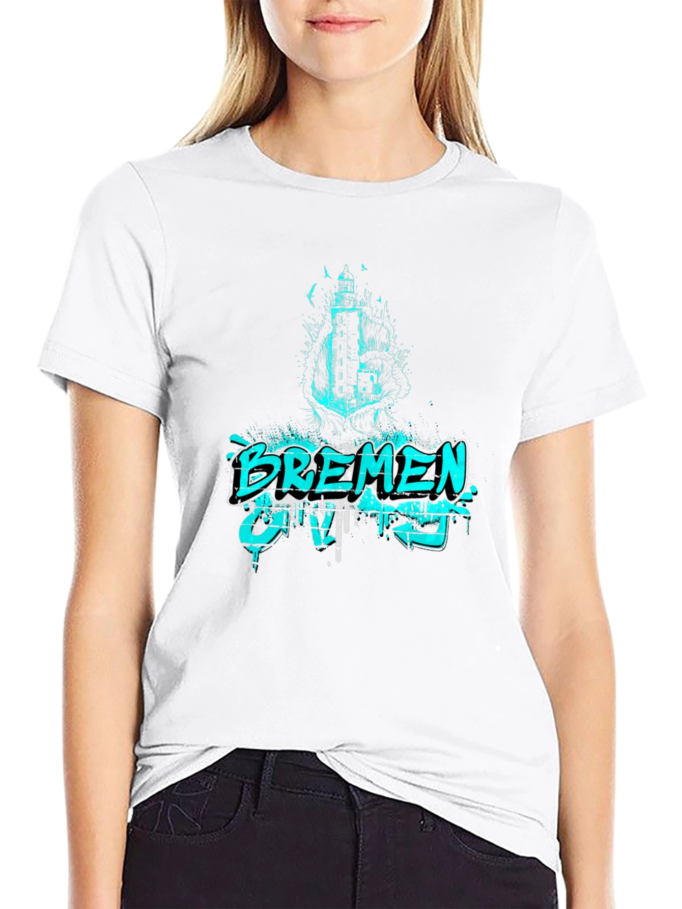 Bremen City Mens Graphic T-Shirt - Black