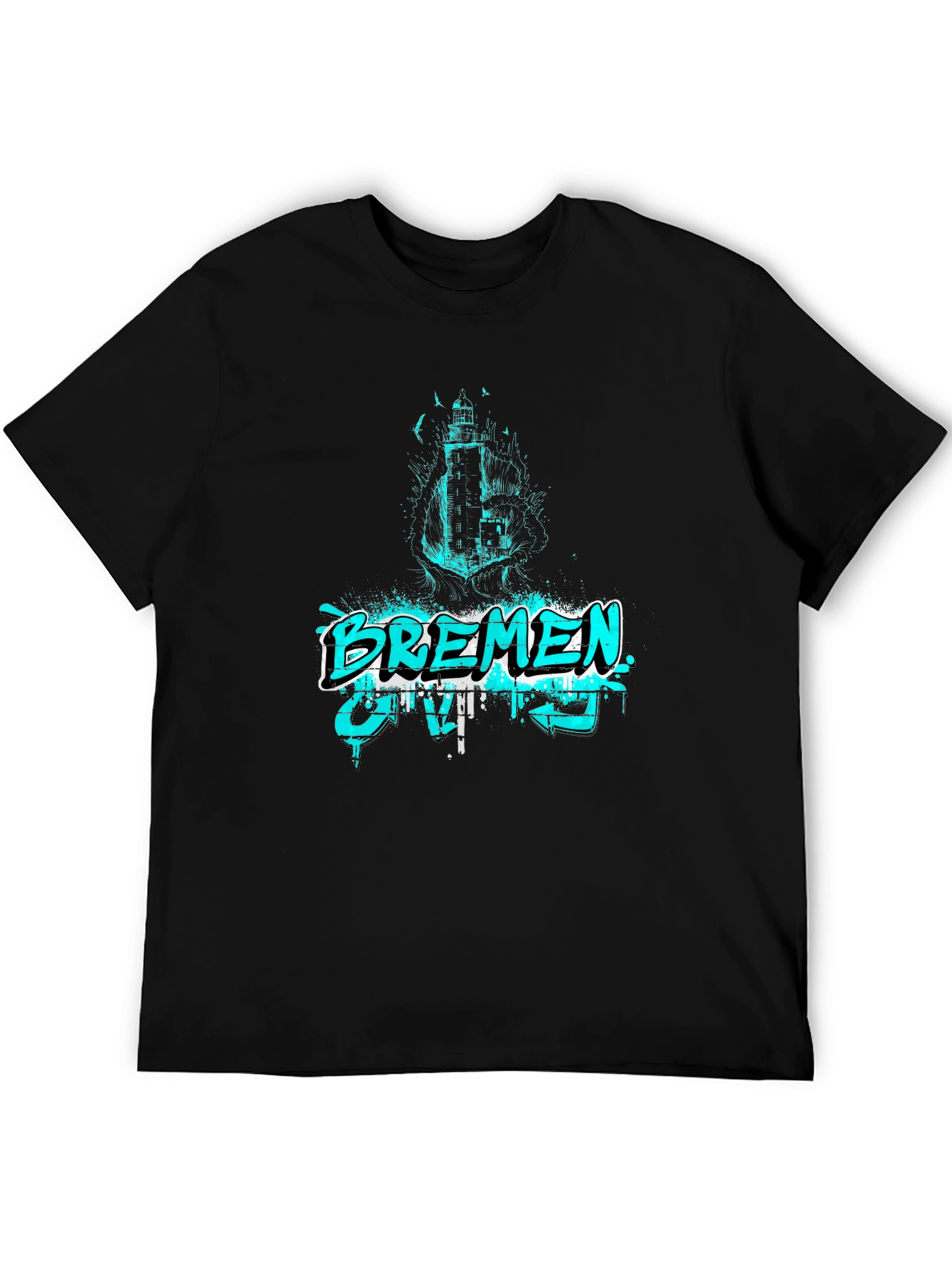 Bremen City Mens Graphic T-Shirt - Black