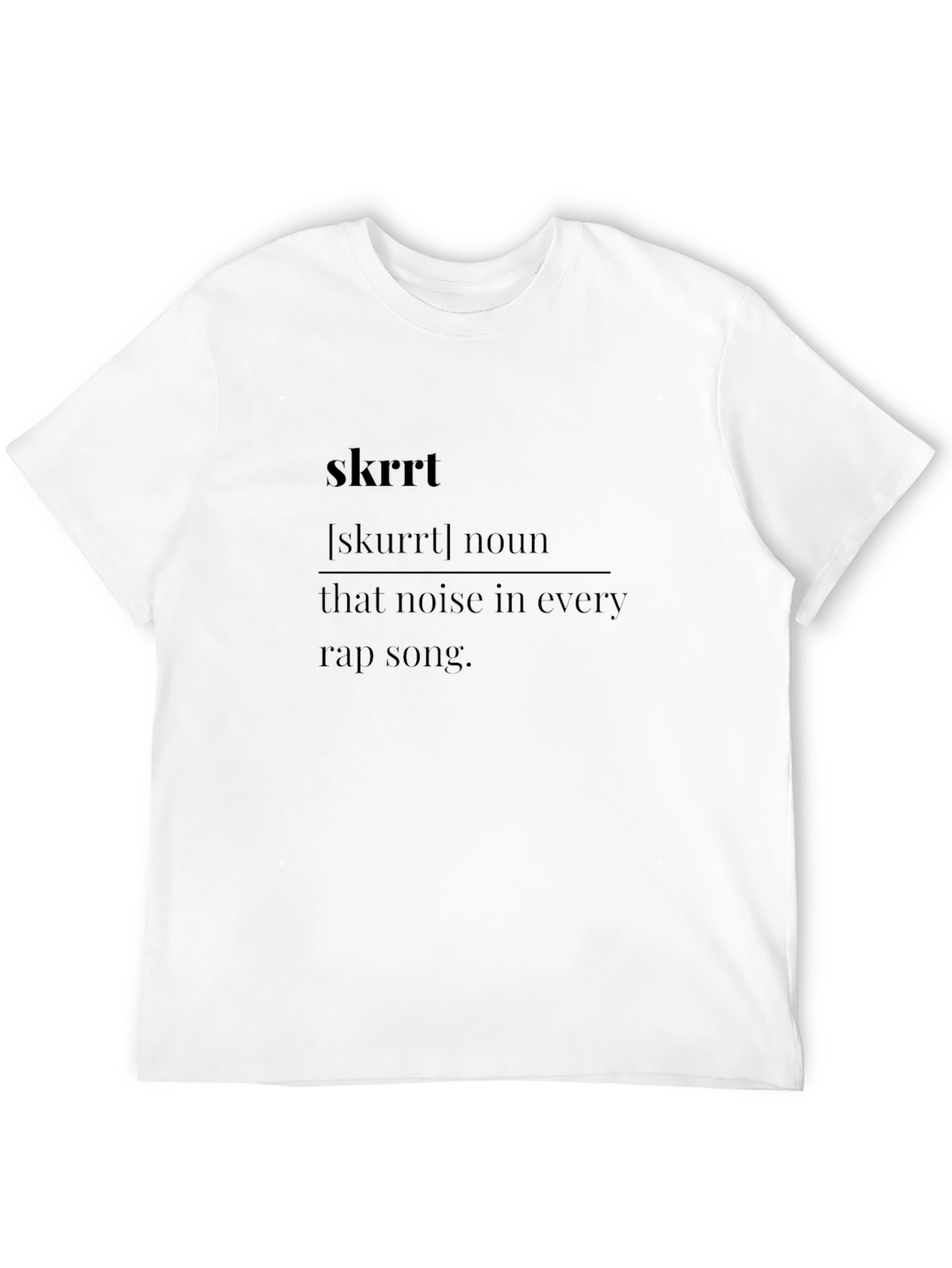 Skrrt Definition Black T-Shirt - Hip Hop Style