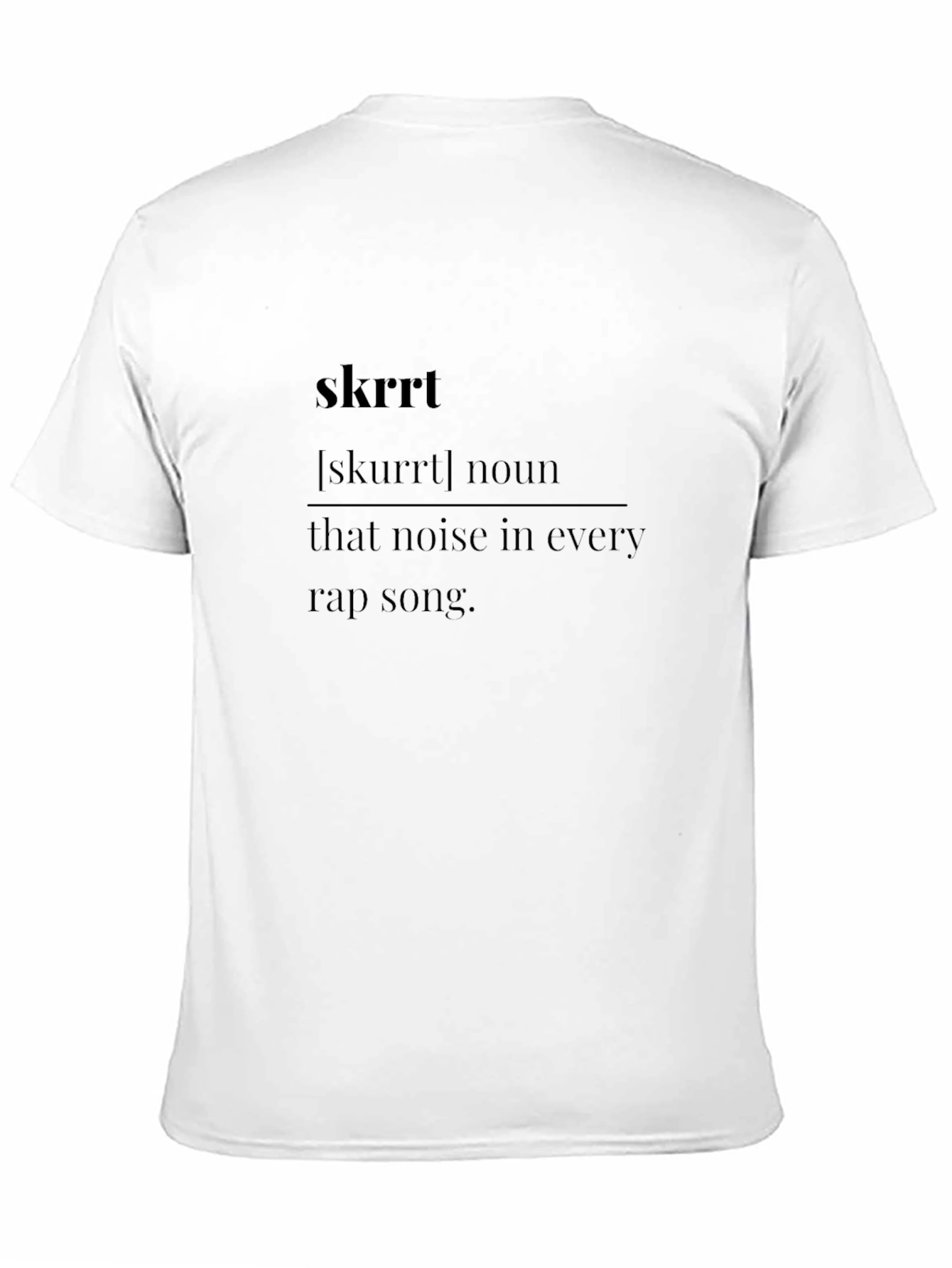 Skrrt Definition Black T-Shirt - Hip Hop Style