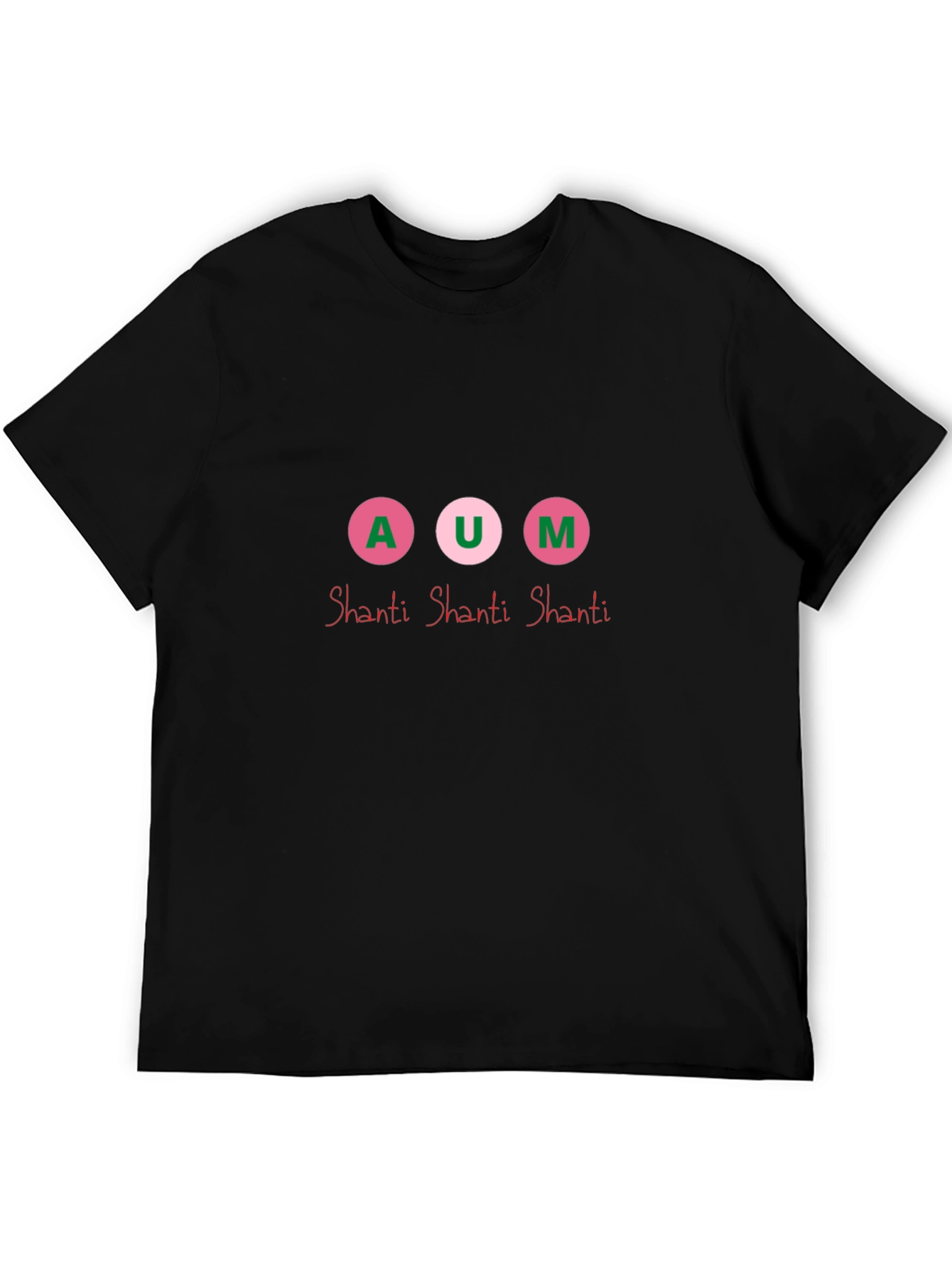 AUM Shanti Graphic Tee - Black Cotton Blend
