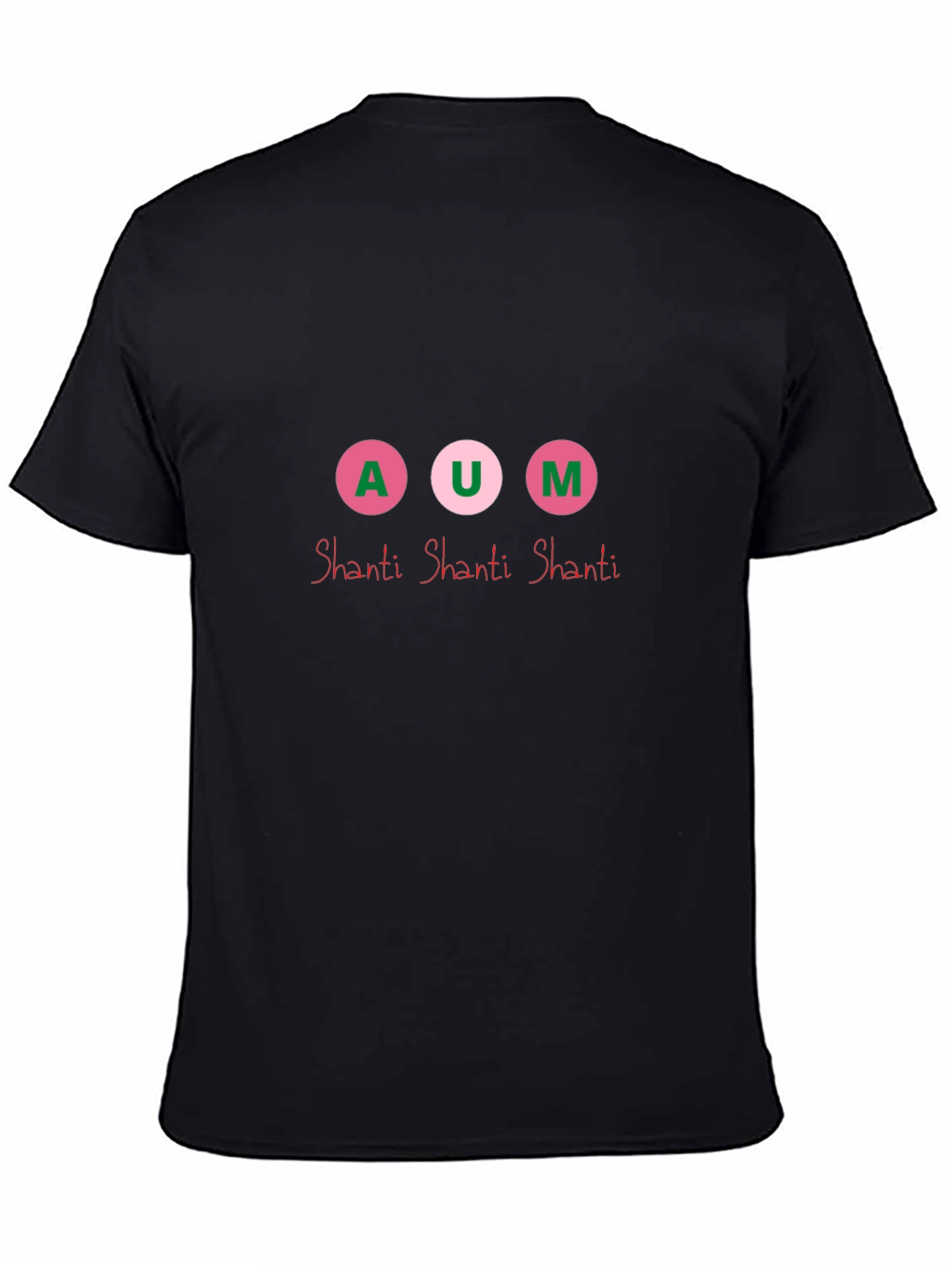 AUM Shanti Graphic Tee - Black Cotton Blend
