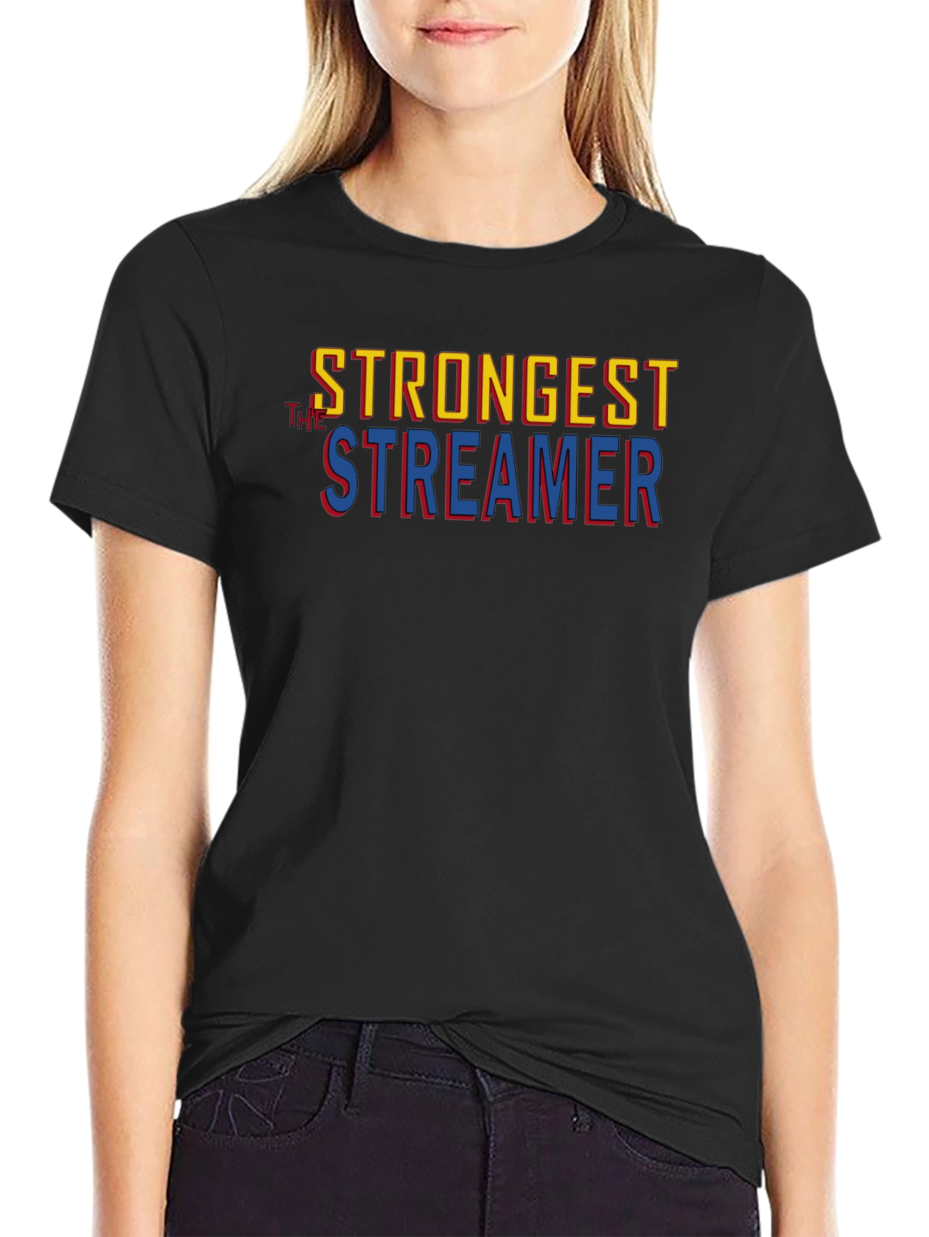 Strongest Streamer Graphic Tee - Black