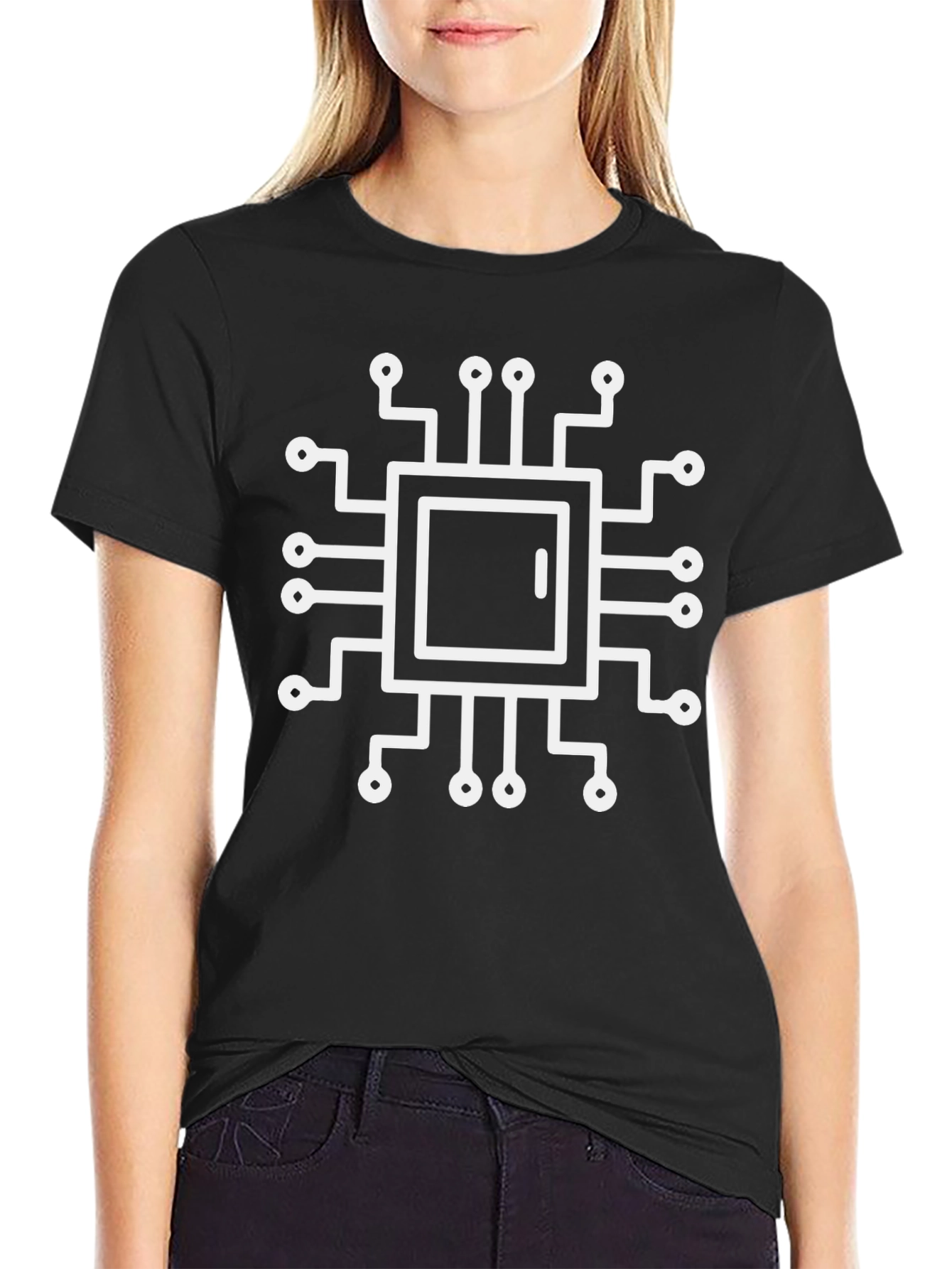 Tech Circuit Board Graphic T-Shirt