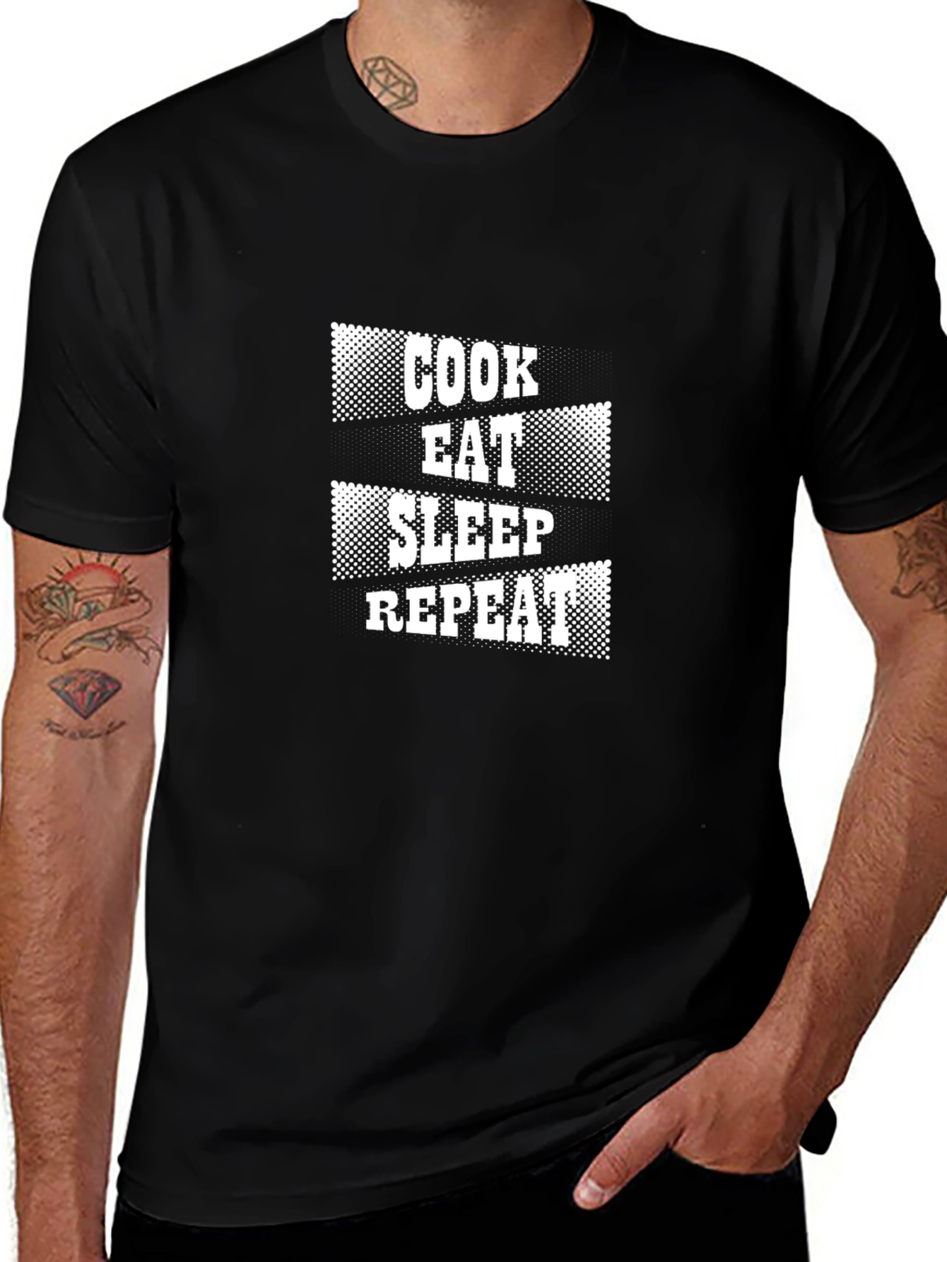 Cook Eat Sleep Repeat Graphic Tee