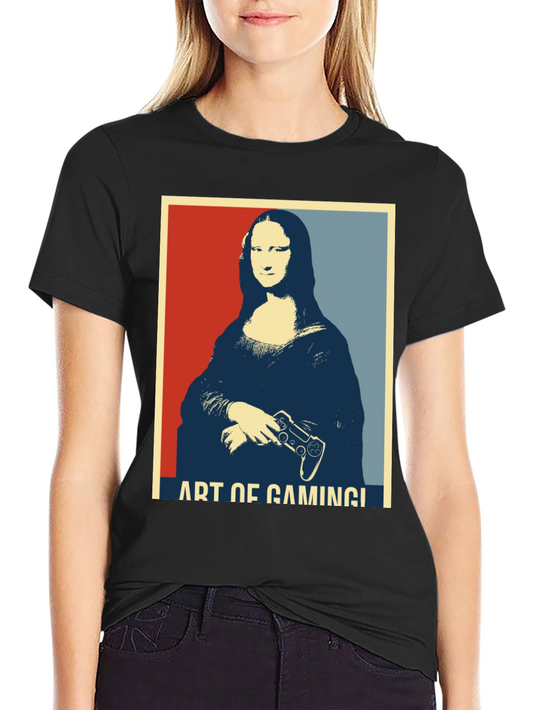 Art of Gaming Mona Lisa T-Shirt - Gamer Style