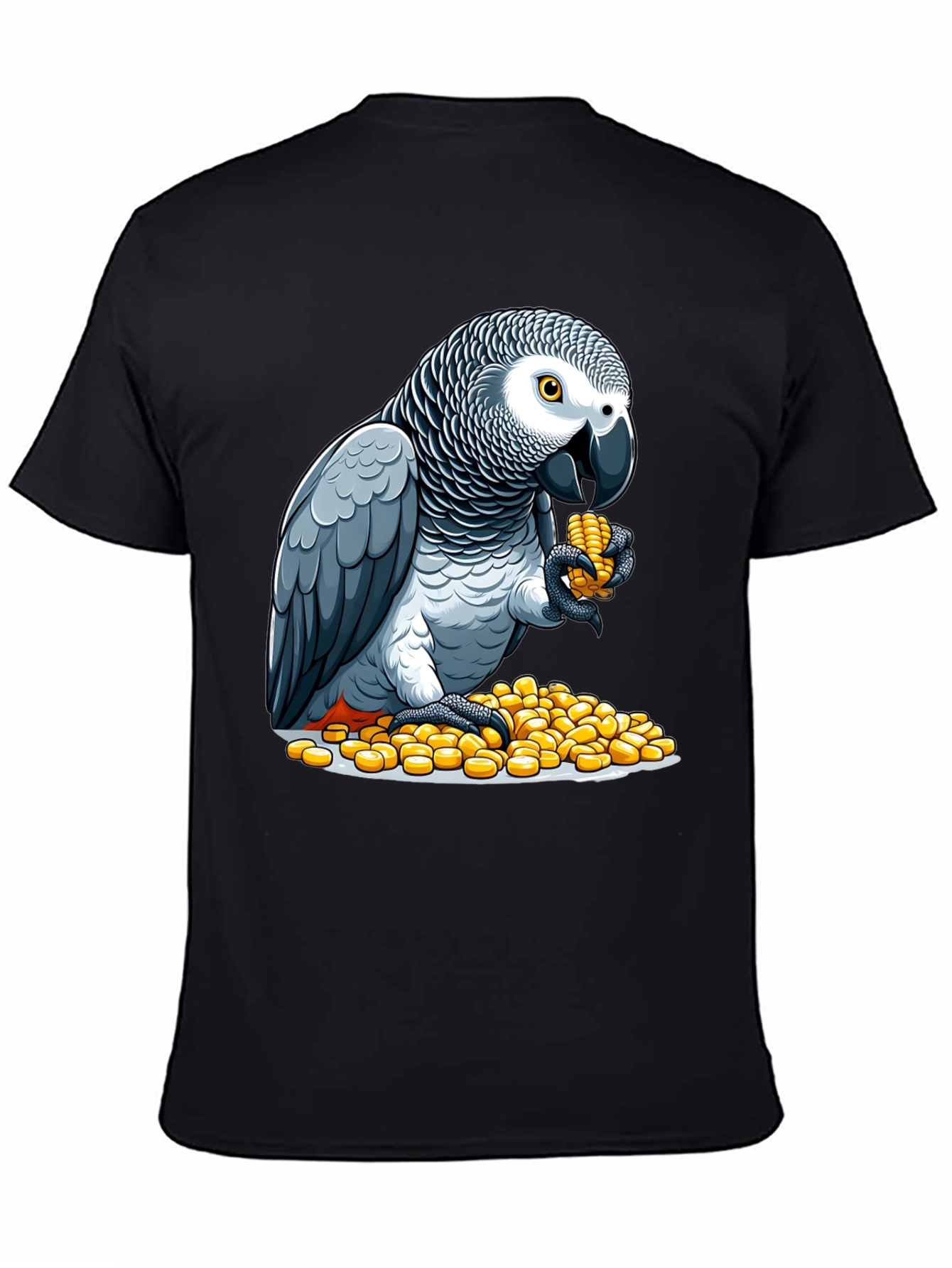 Parrot Eating Corn Graphic Tee