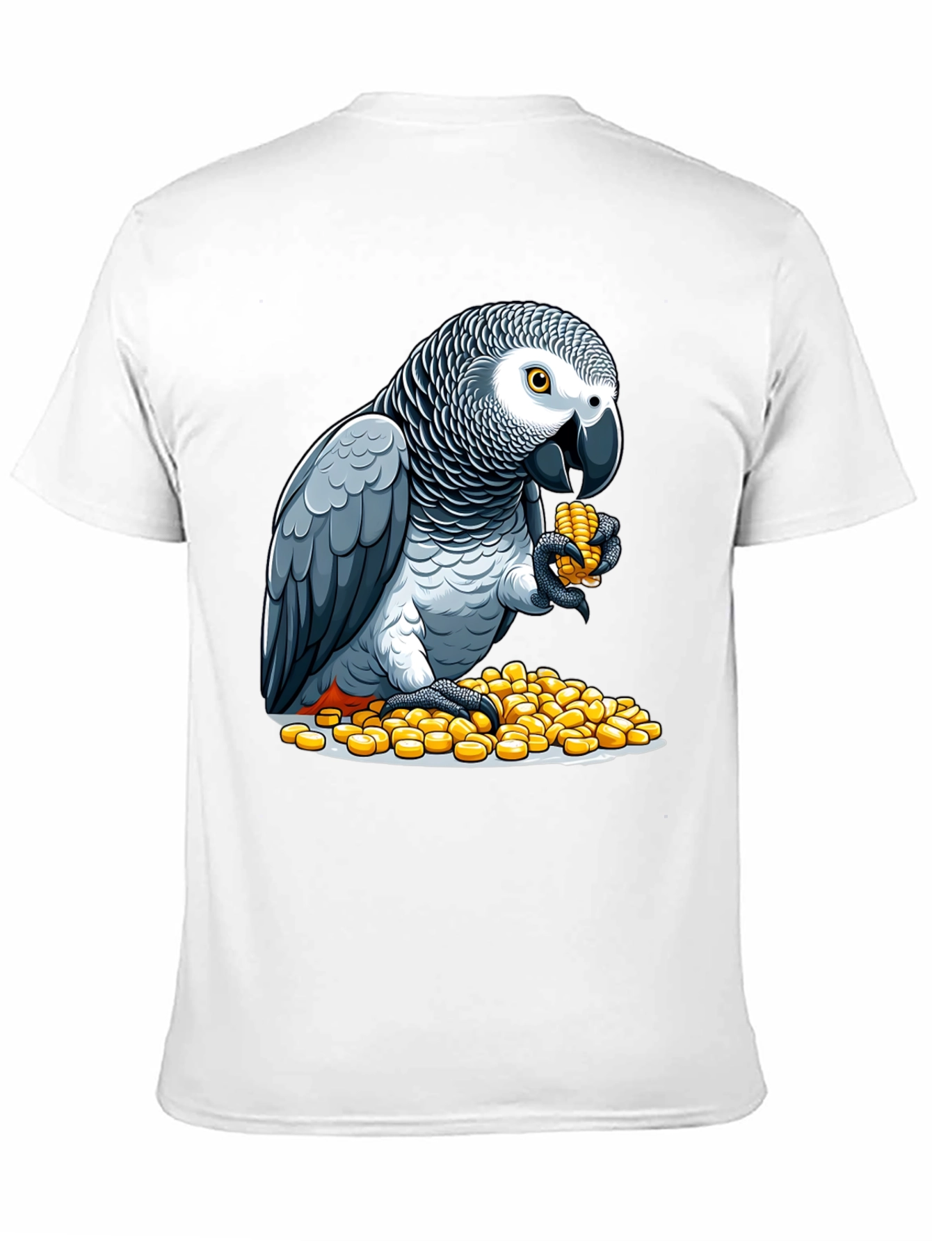 Parrot Eating Corn Graphic Tee