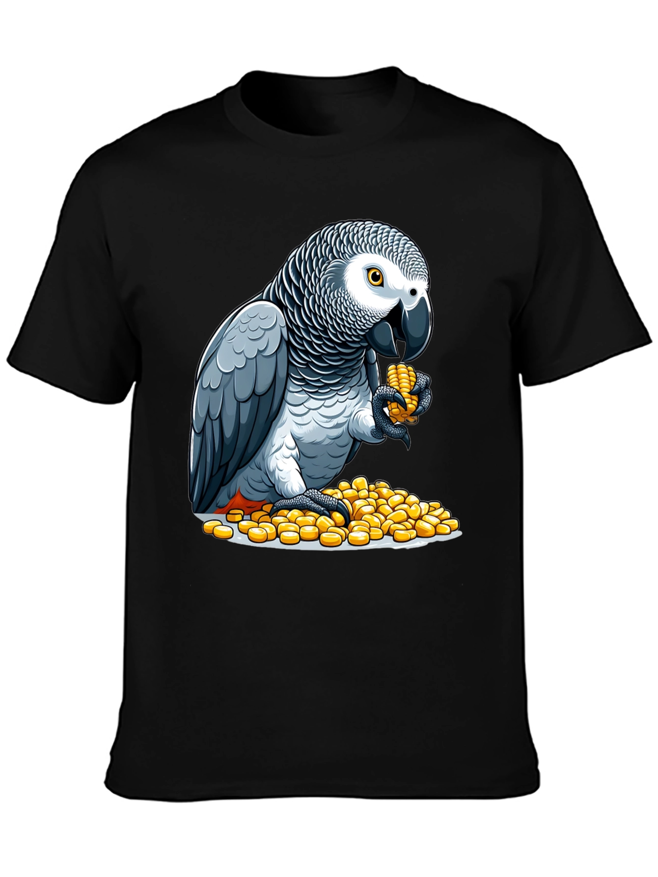 Parrot Eating Corn Graphic Tee
