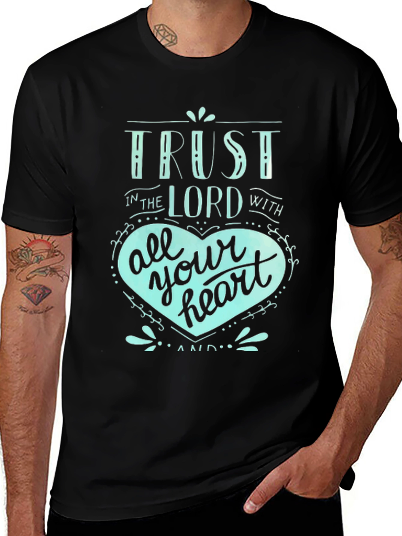 Trust in the Lord Black Graphic T-Shirt