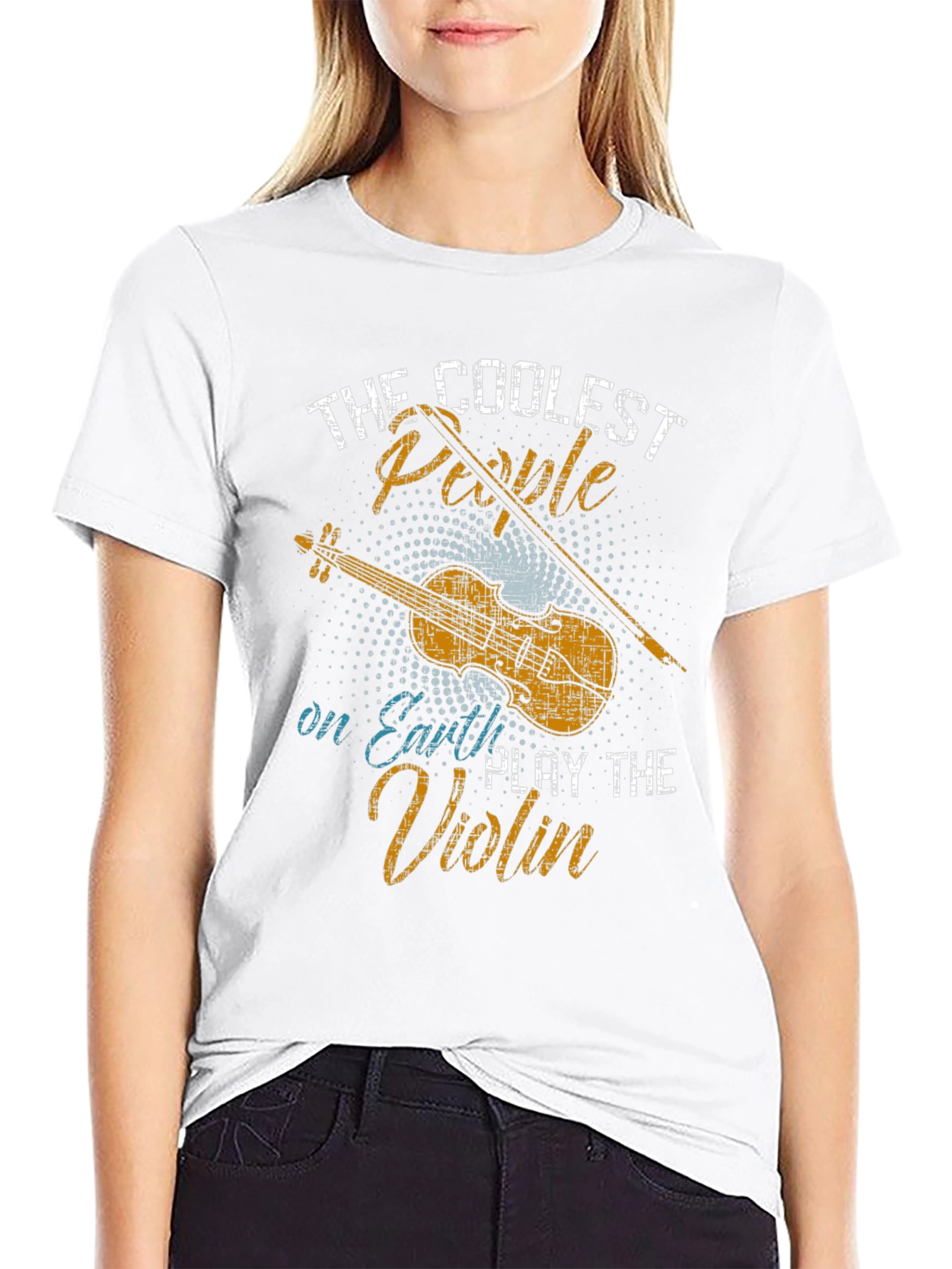Coolest People Play Violin Graphic Tee