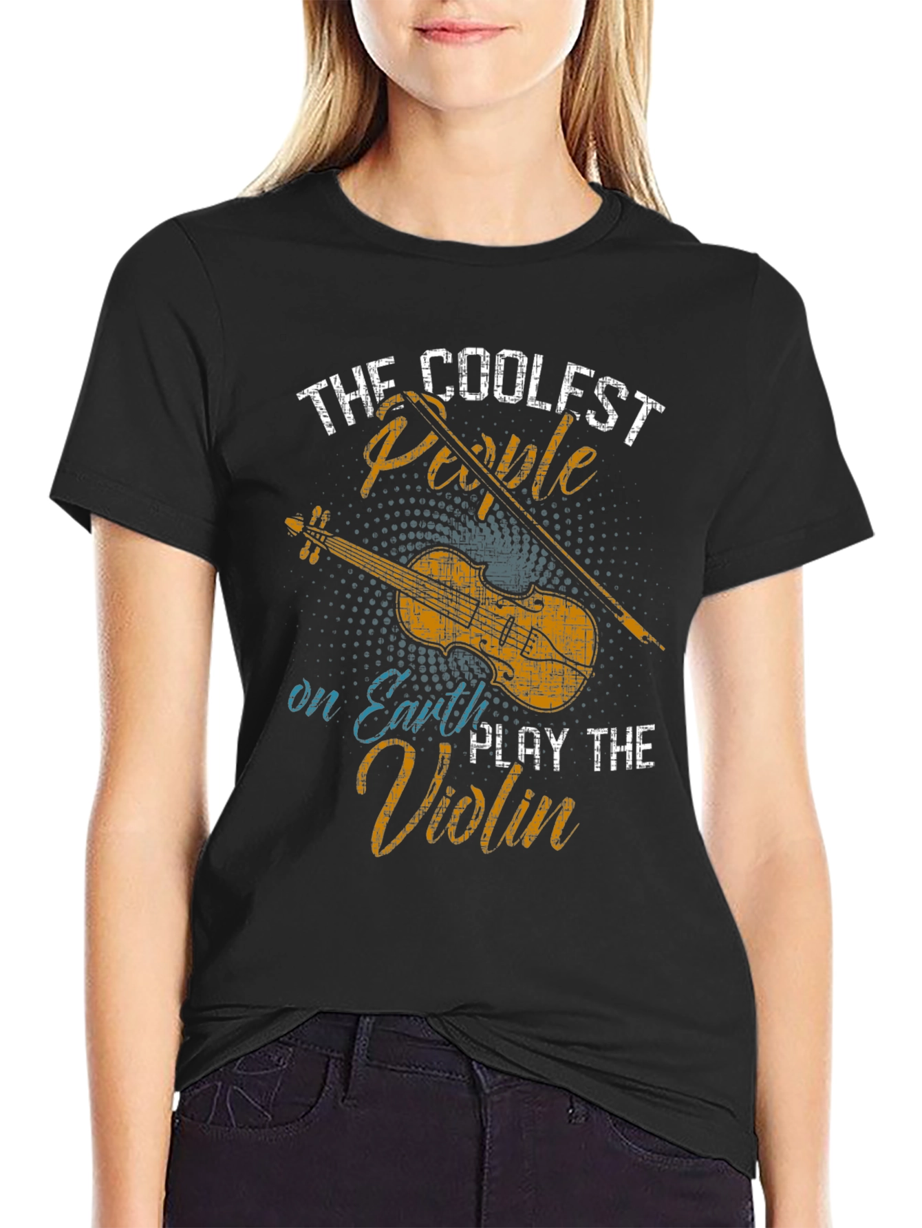 Coolest People Play Violin Graphic Tee